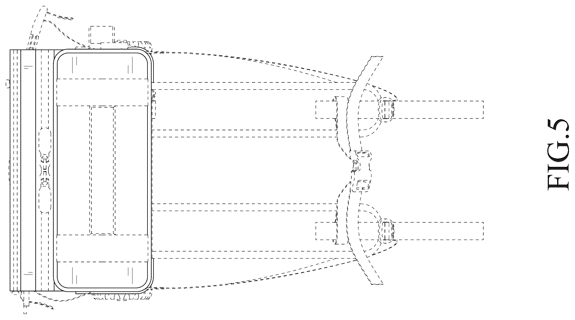 Patent USD1124647 Figure 5 – Snowboard bag