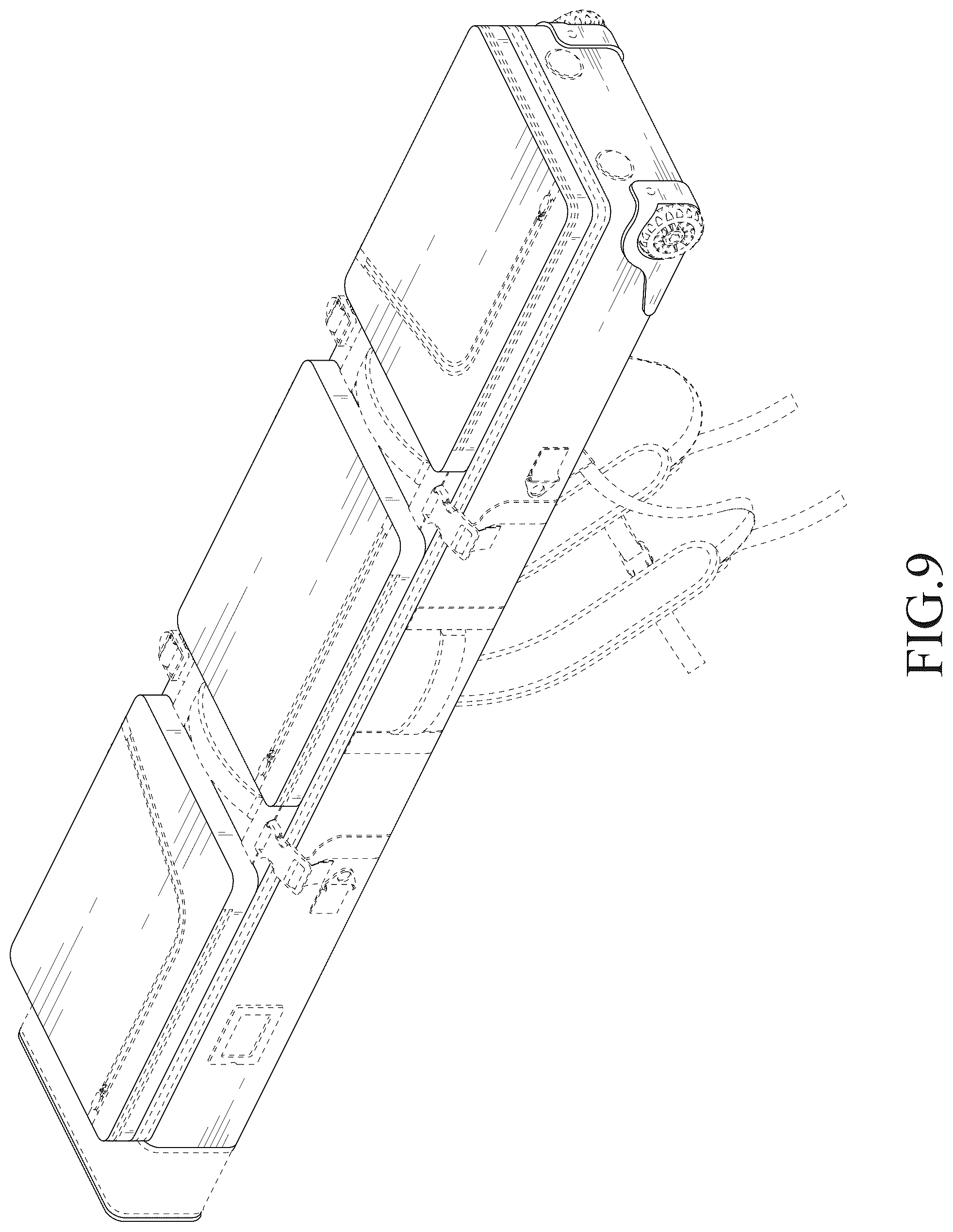 Patent USD1124647 Figure 9 – Snowboard bag