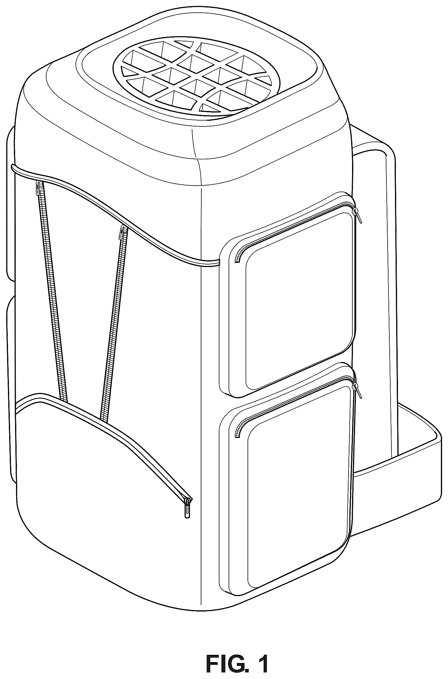 Patent USD1124648 Figure 1 – Golf backpack