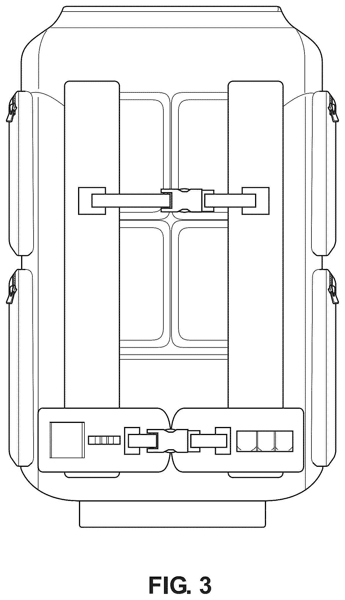 Patent USD1124648 Figure 3 – Golf backpack