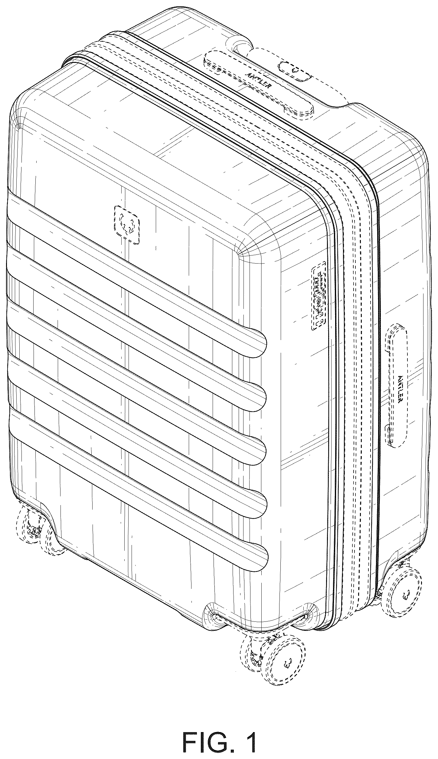 Patent USD1124650 Figure 1 – Suitcase