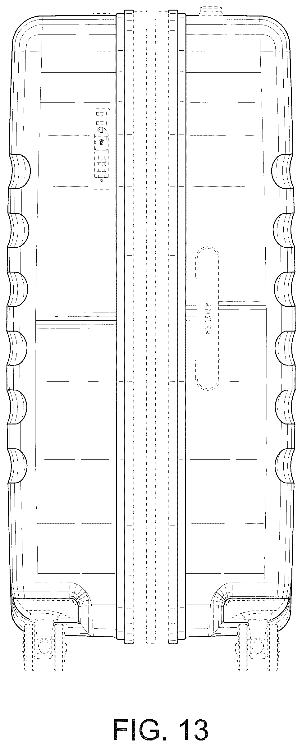 Patent USD1124650 Figure 13 – Suitcase