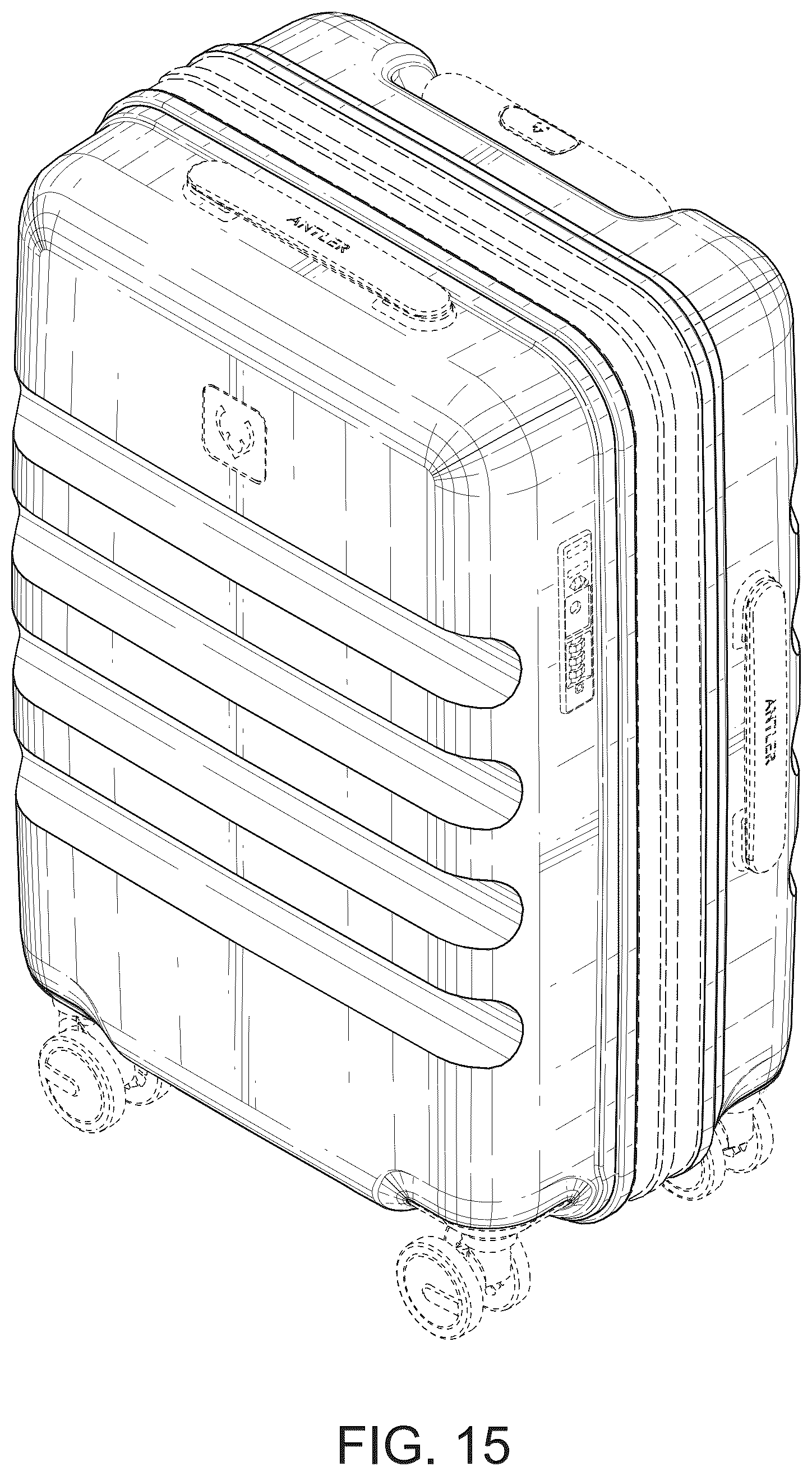 Patent USD1124650 Figure 15 – Suitcase