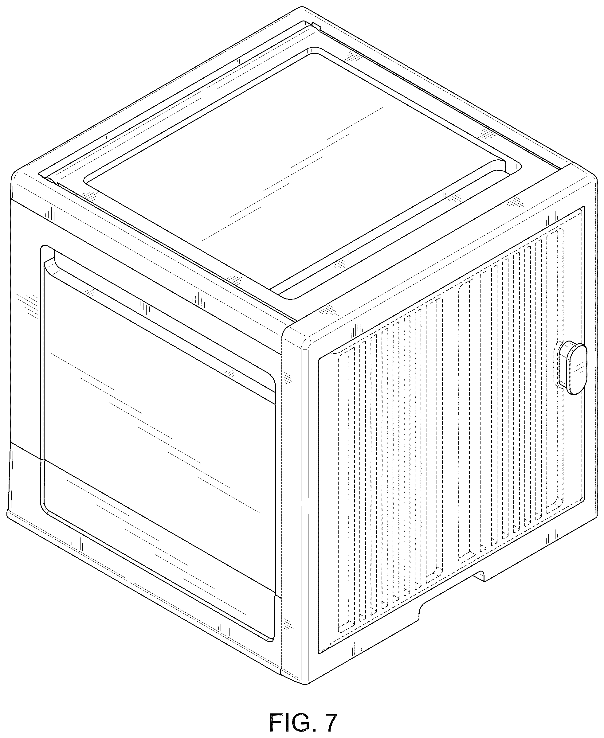 Patent USD1124653 Figure 7 – Storage box