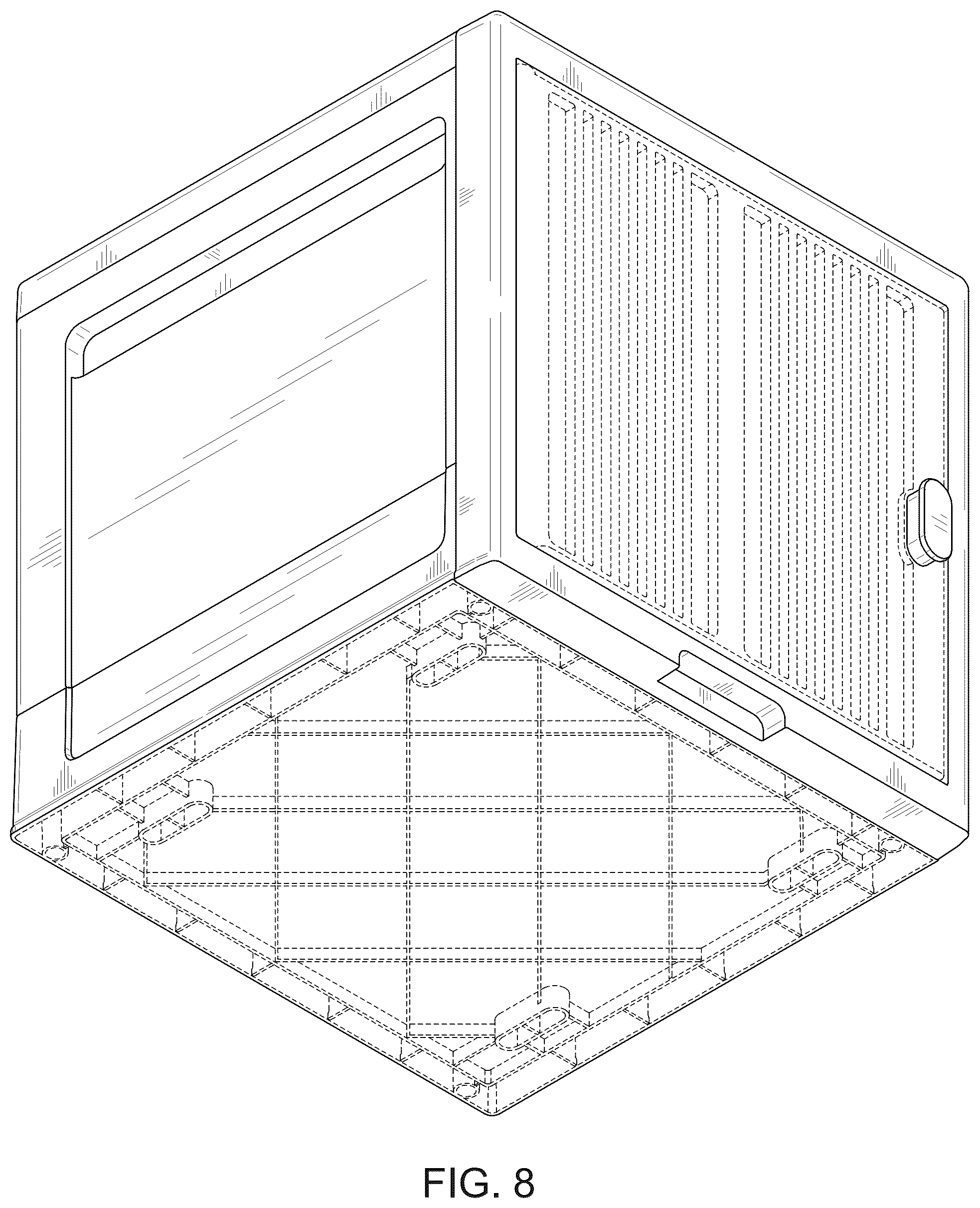 Patent USD1124653 Figure 8 – Storage box