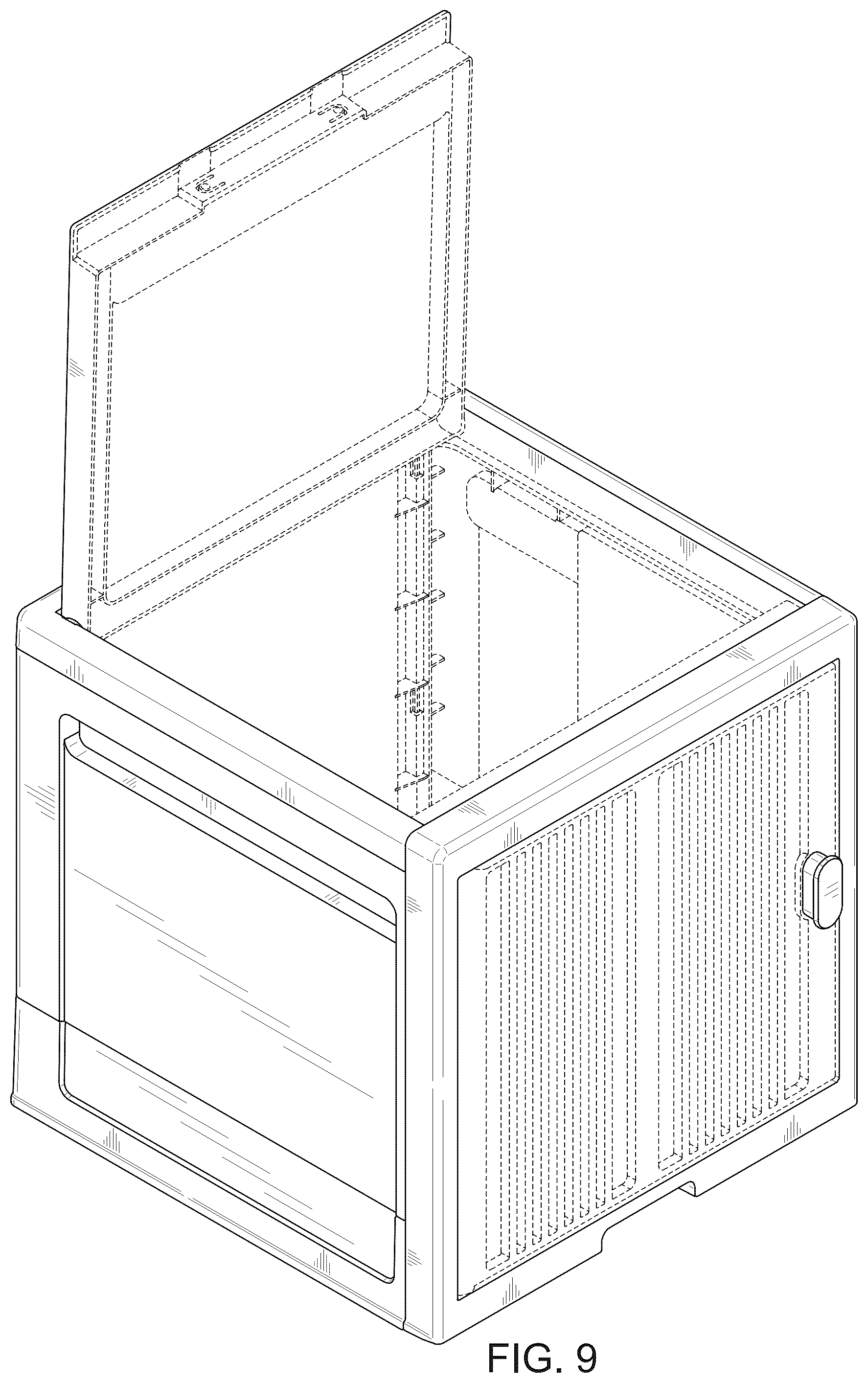 Patent USD1124653 Figure 9 – Storage box