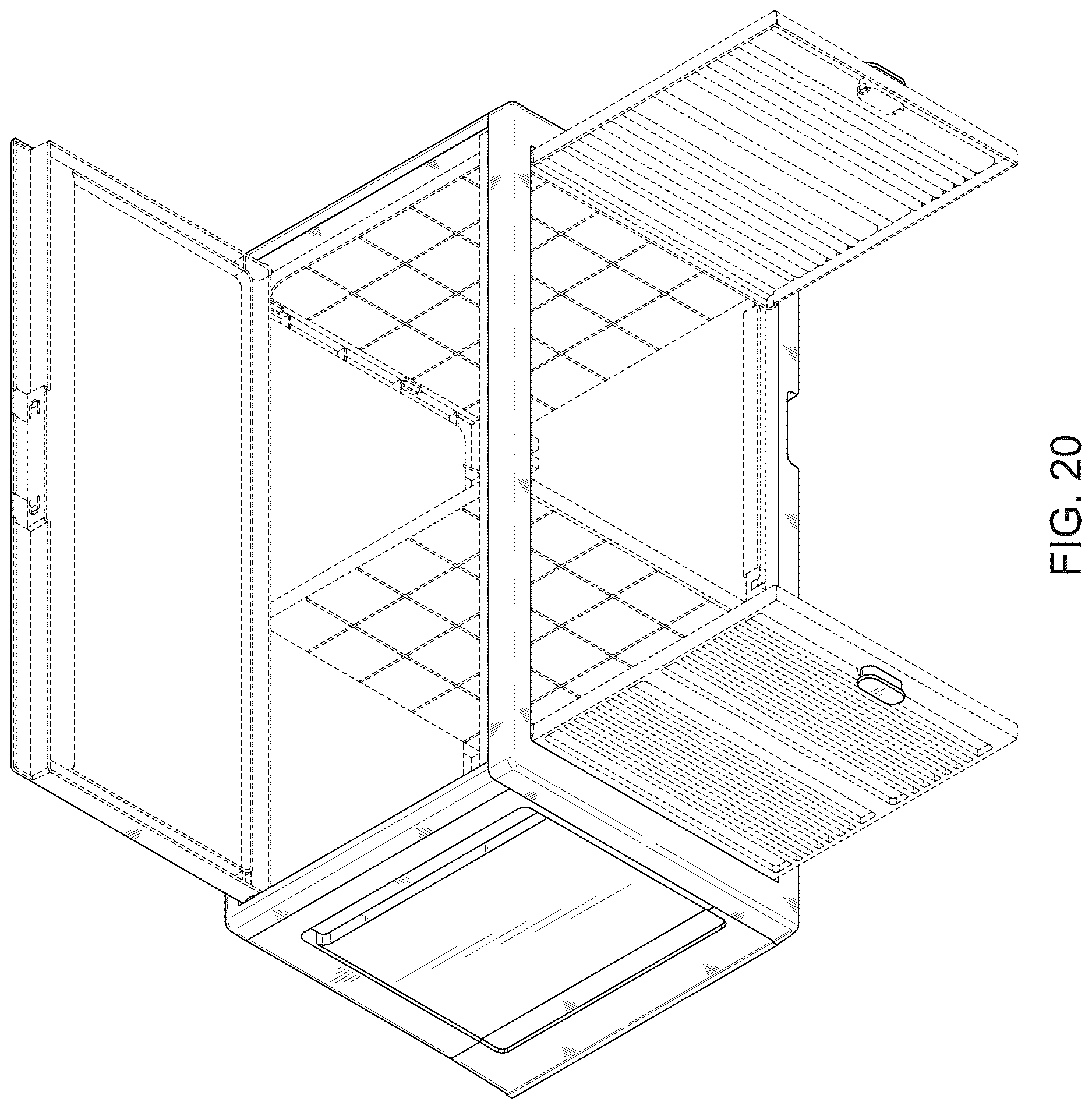 Patent USD1124653 Figure 20 – Storage box