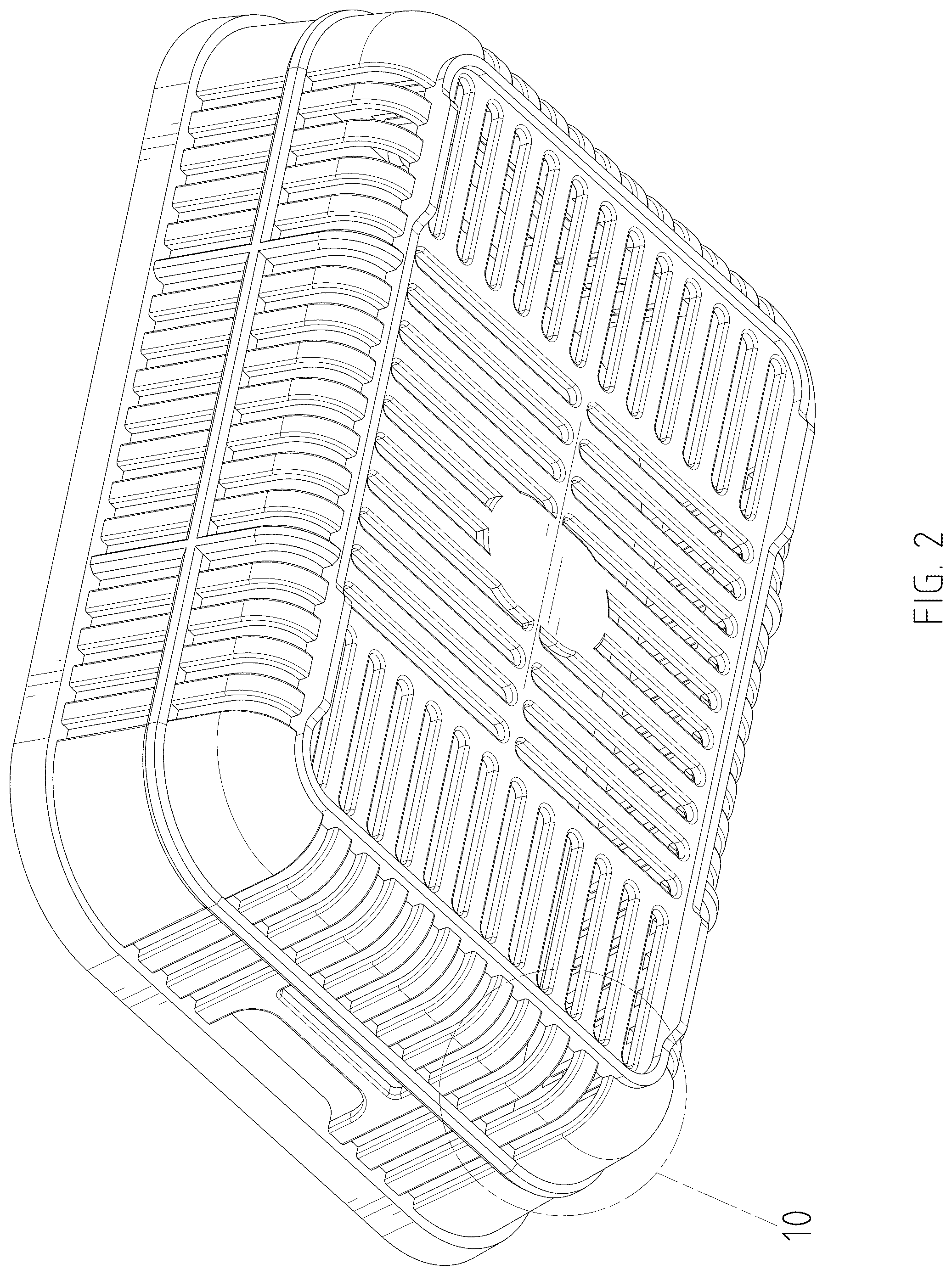 Patent USD1124658 Figure 2 – Drain basket