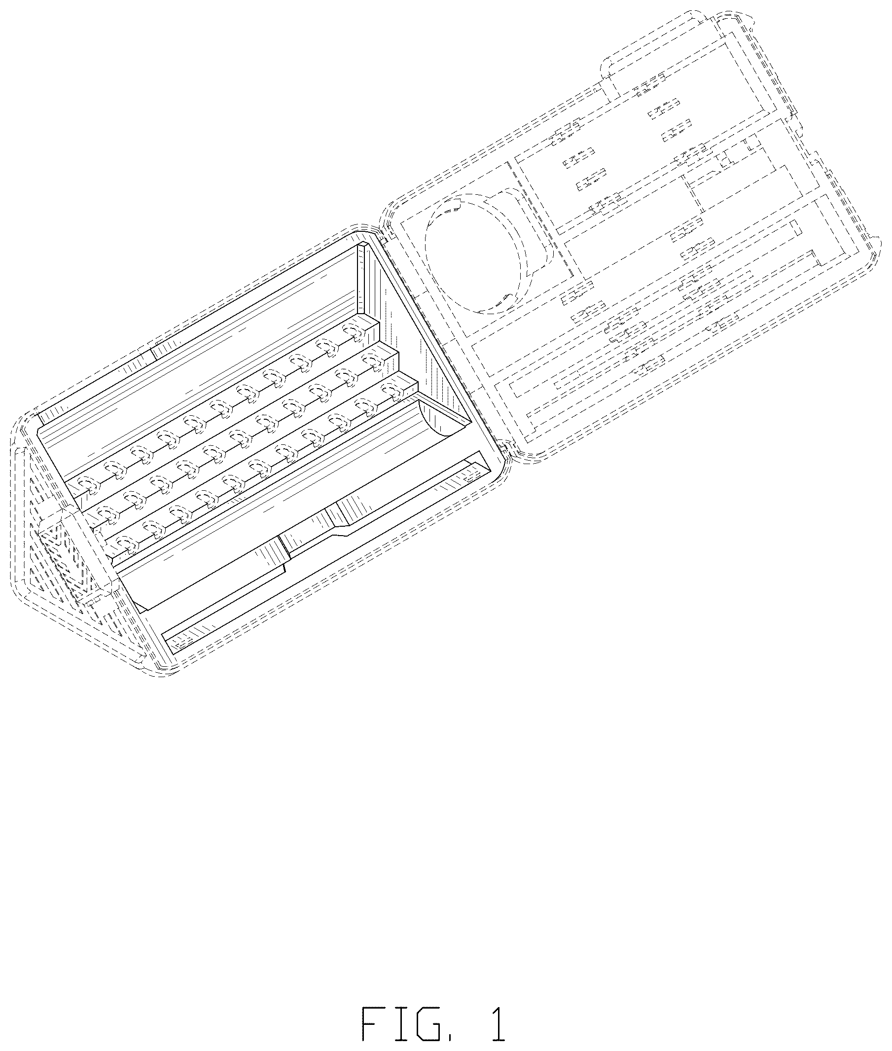 Patent USD1124661 Figure 1 – Tool box lining
