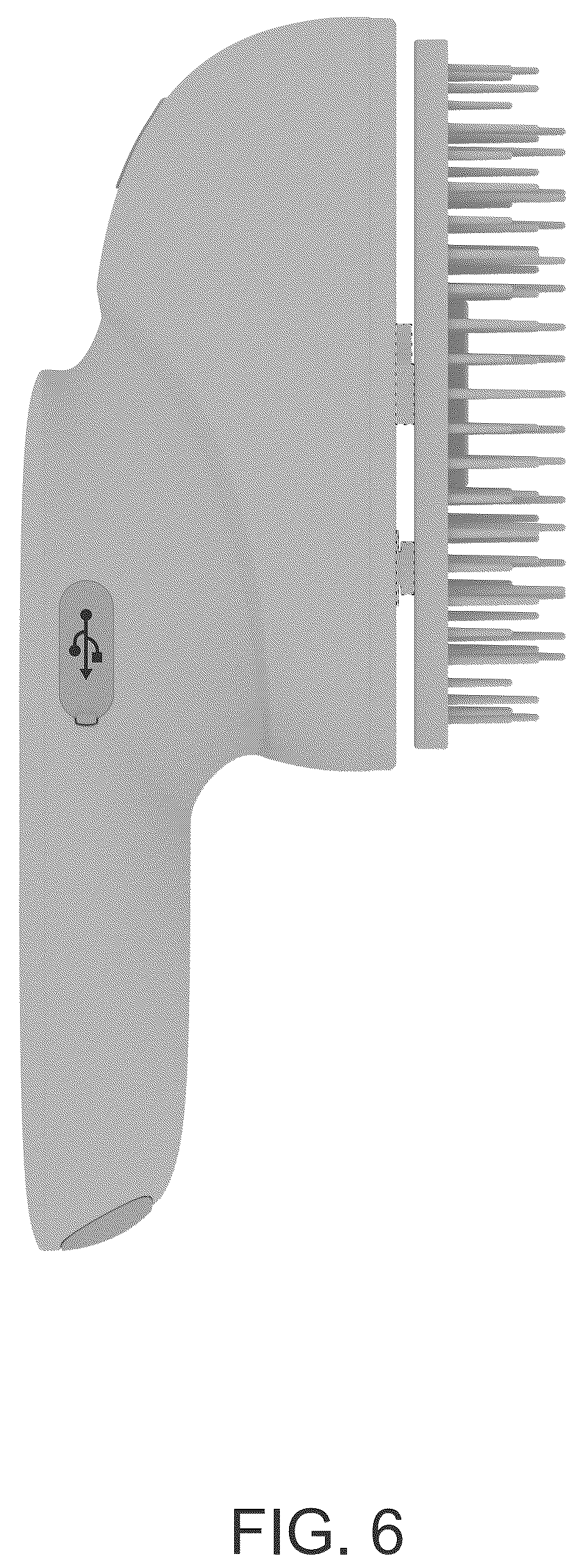 Patent USD1124664 Figure 6 – Massage comb