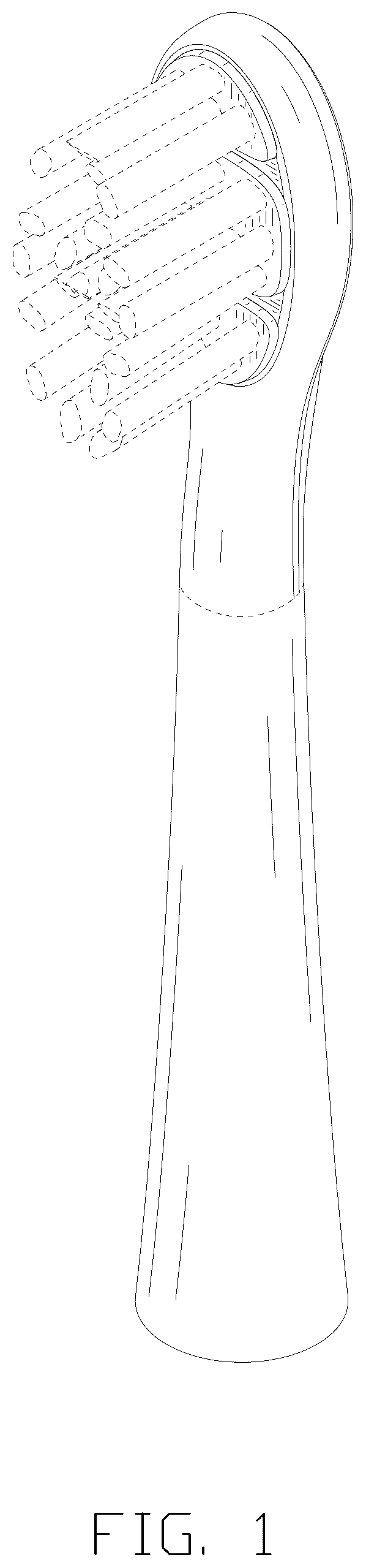 Patent USD1124666 Figure 1 – Toothbrush head