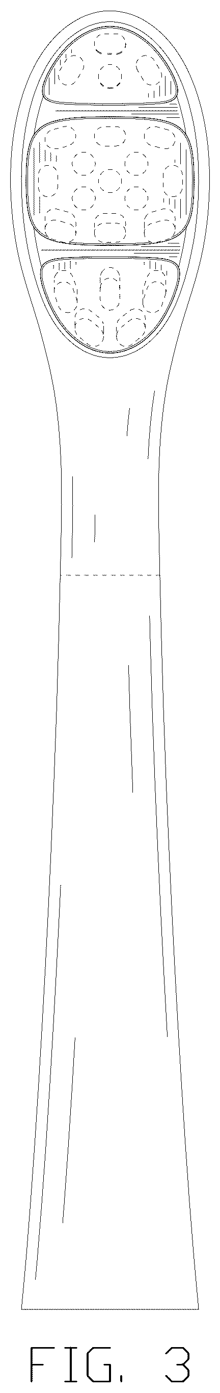 Patent USD1124666 Figure 3 – Toothbrush head