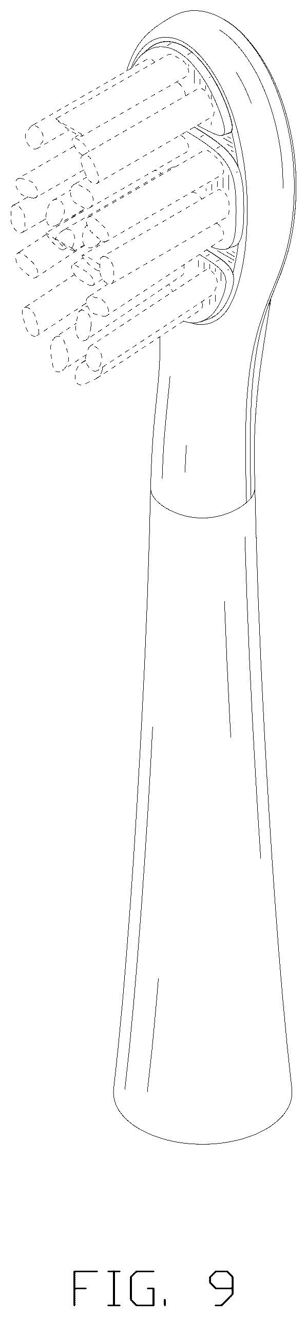 Patent USD1124666 Figure 9 – Toothbrush head