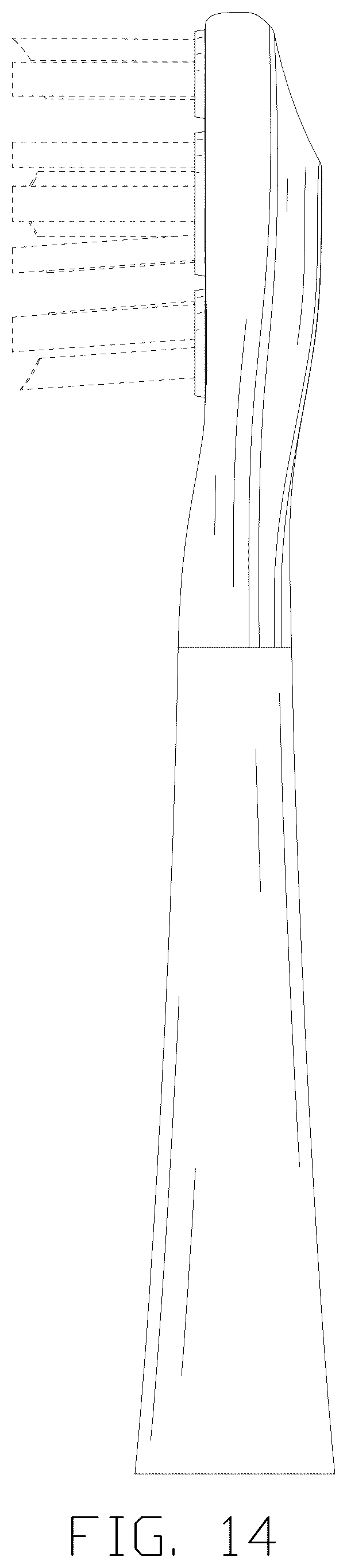 Patent USD1124666 Figure 14 – Toothbrush head