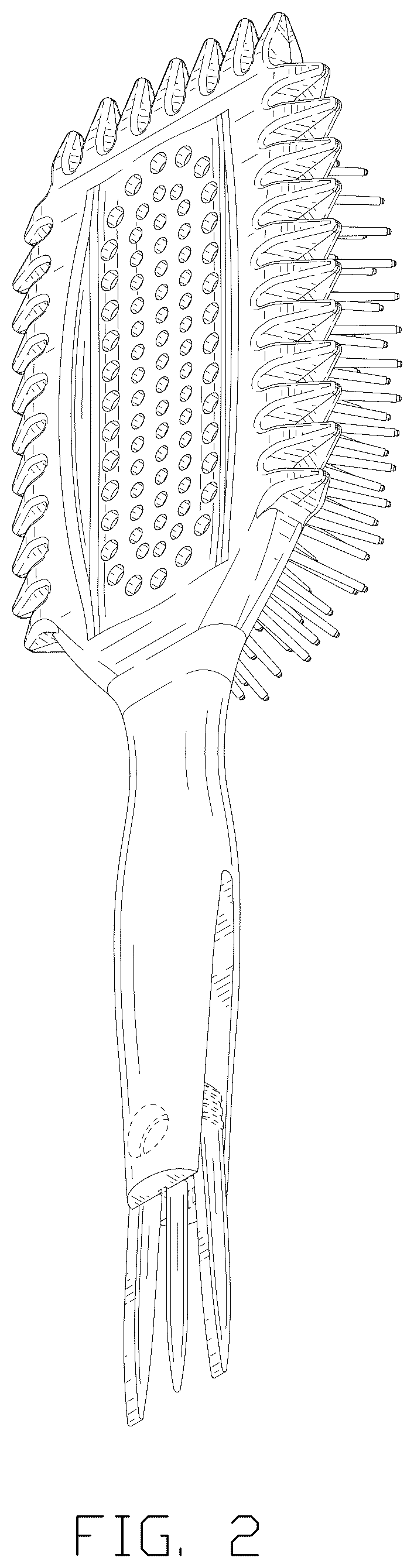 Patent USD1124668 Figure 2 – Combined brush and comb