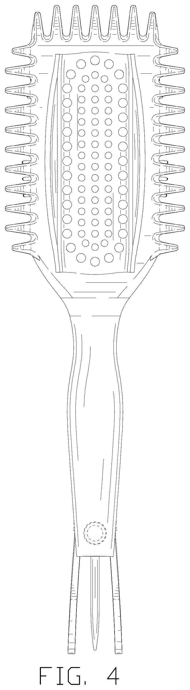 Patent USD1124668 Figure 4 – Combined brush and comb