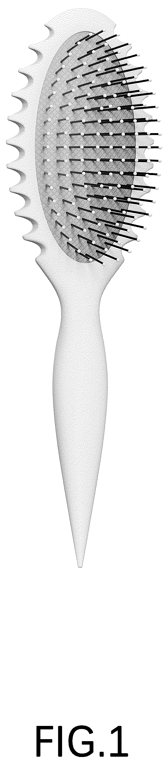 Patent USD1124672 Figure 1 – Hairbrush