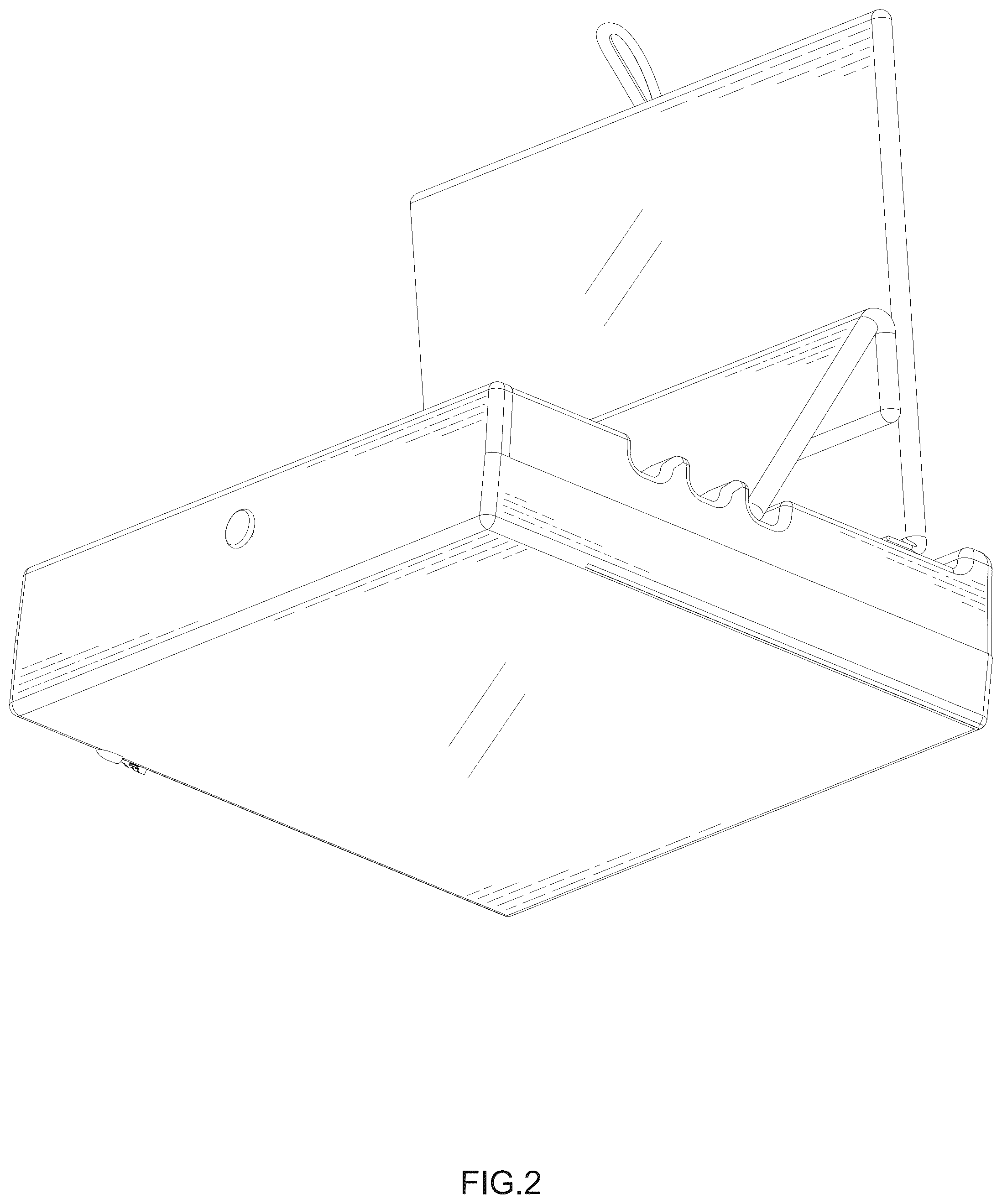 Patent USD1124675 Figure 2 – Reading pillow stand