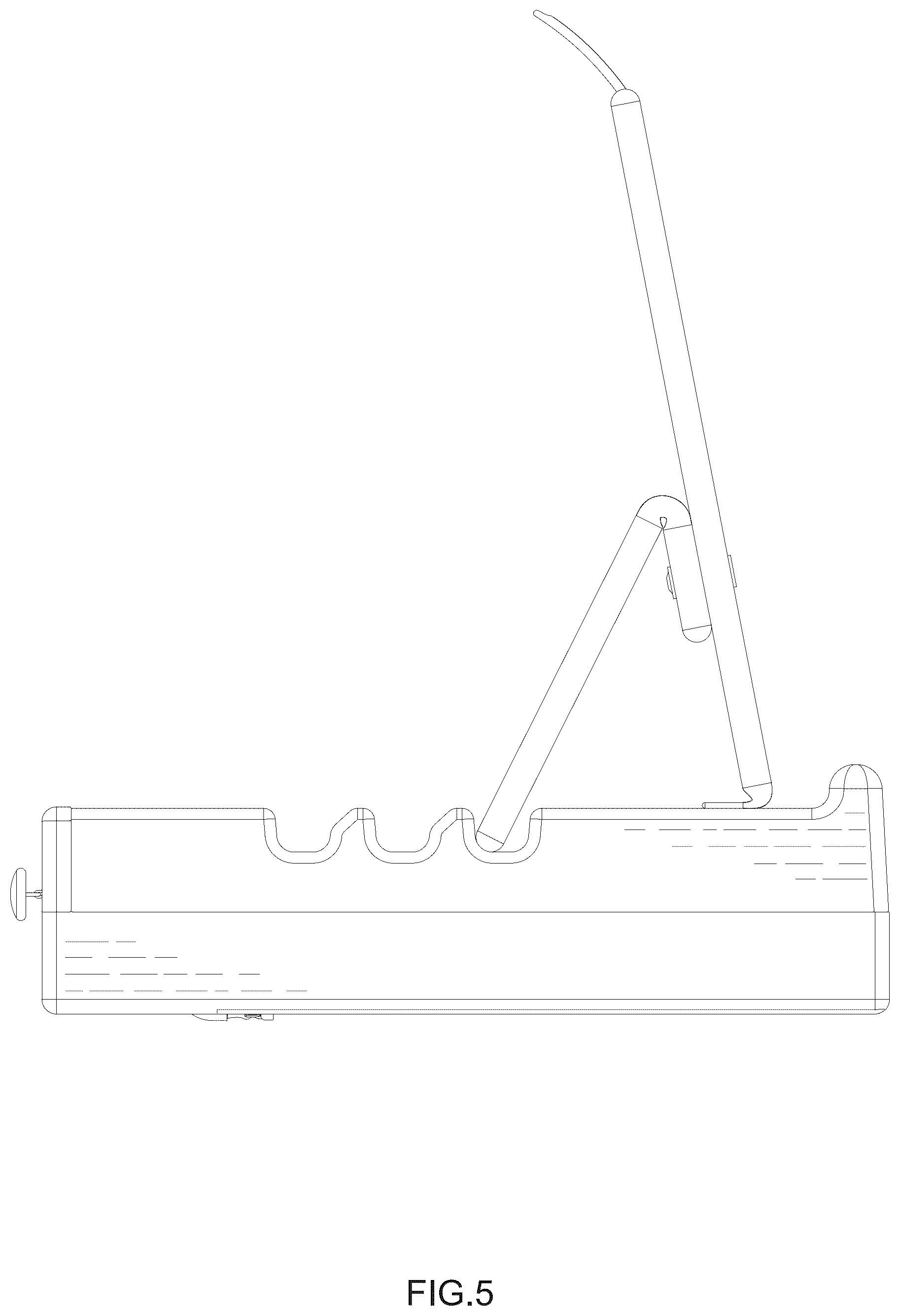 Patent USD1124675 Figure 5 – Reading pillow stand