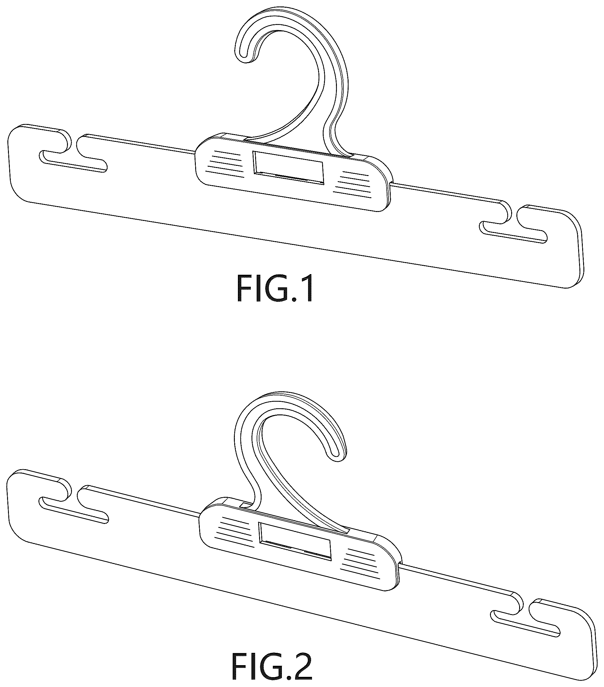 Patent USD1124677 Figure 1 – Hook with cardboard hanger