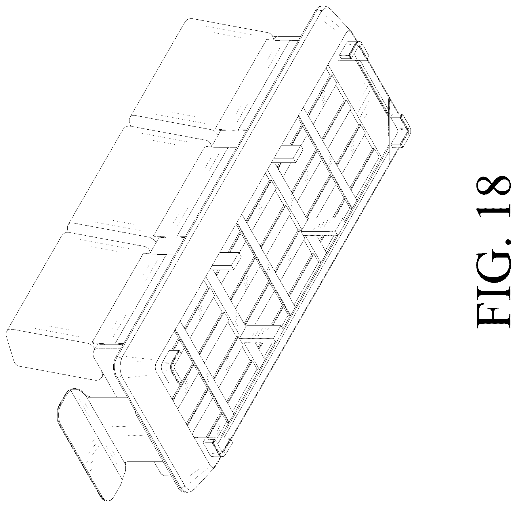 Patent USD1124678 Figure 18 – Outdoor sofa