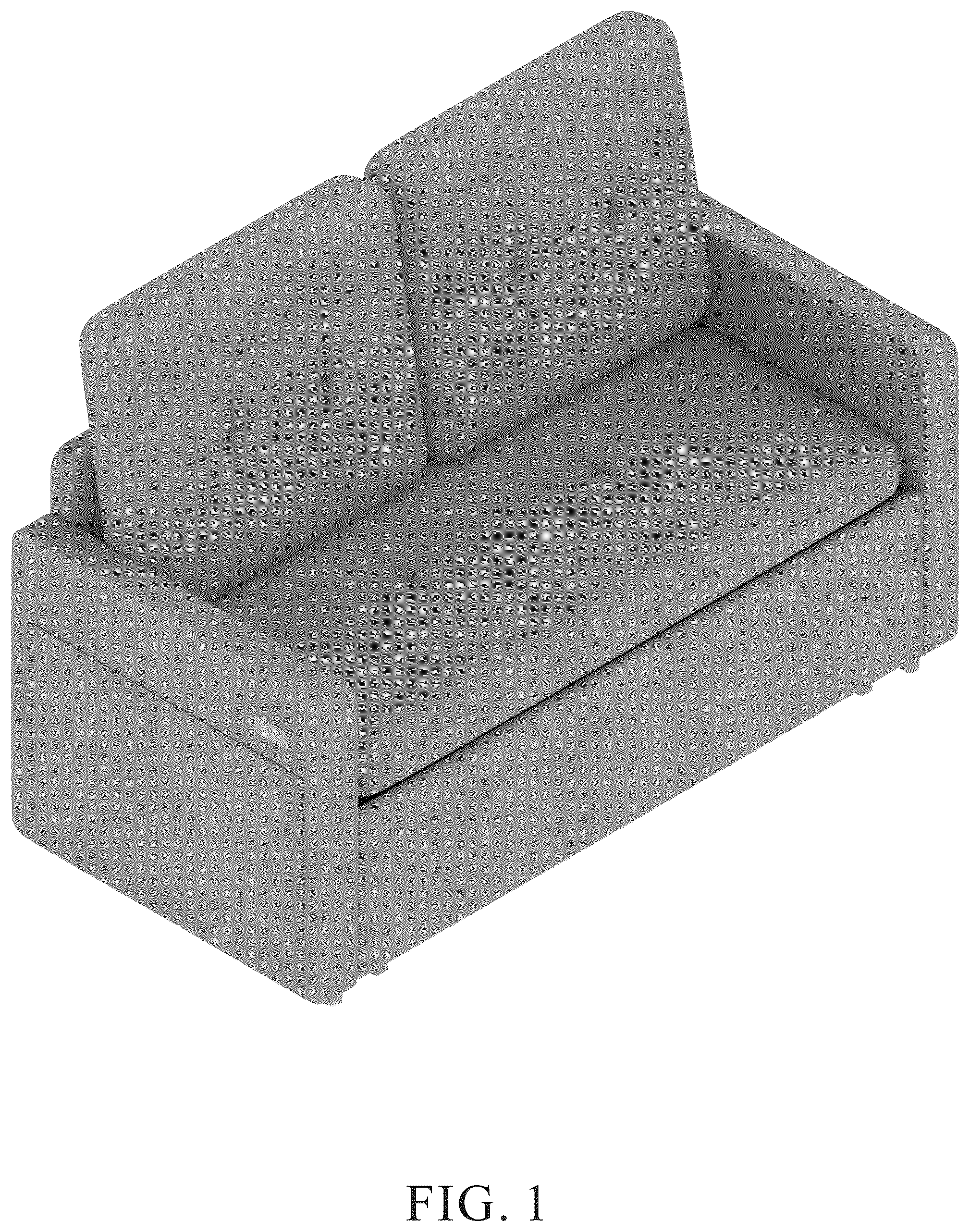 Patent USD1124680 Figure 1 – Sofa
