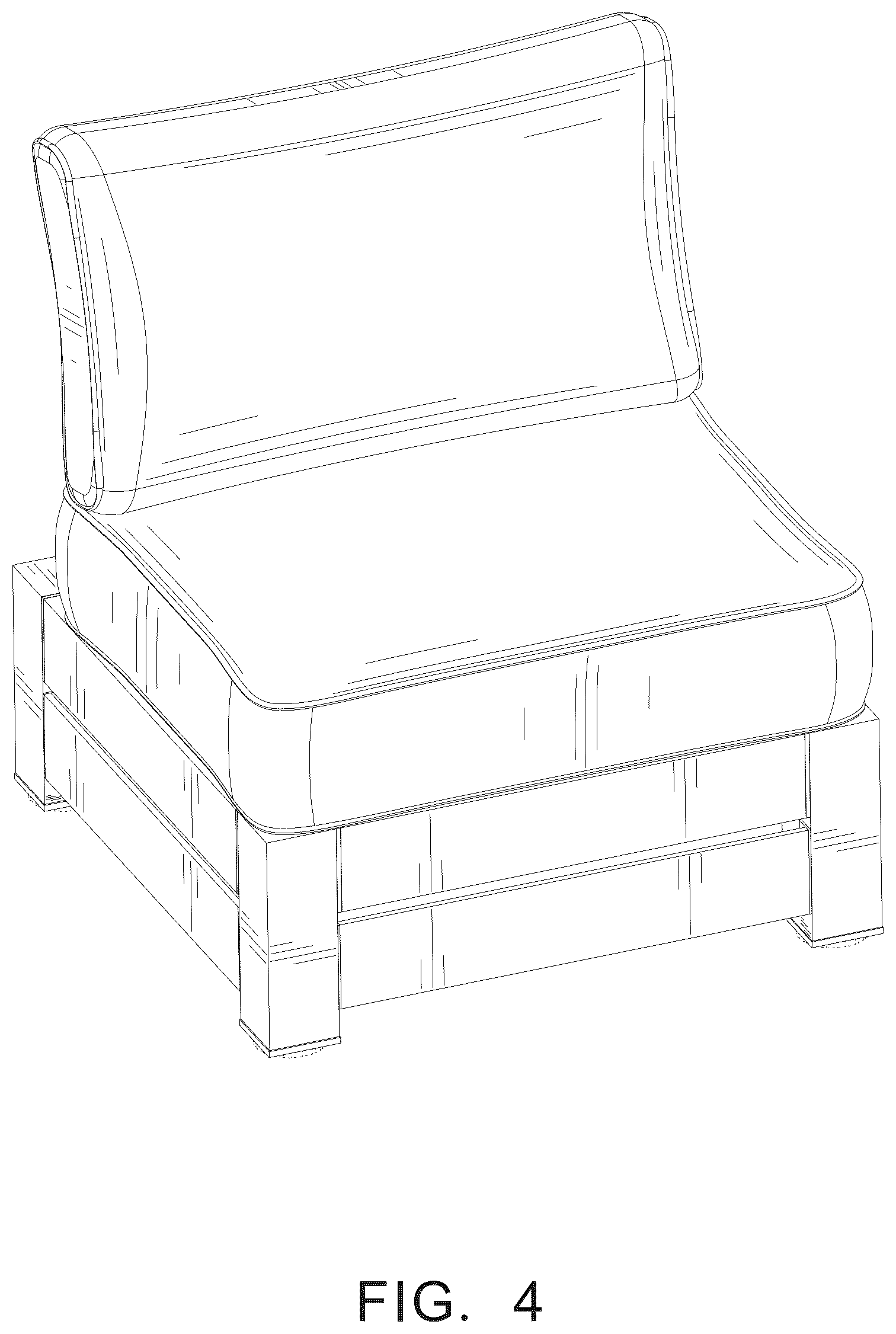 Patent USD1124682 Figure 4 – Sofa set with side tables