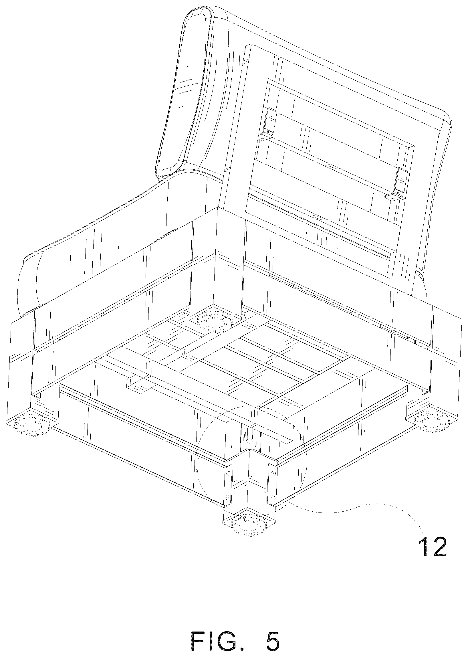 Patent USD1124682 Figure 5 – Sofa set with side tables