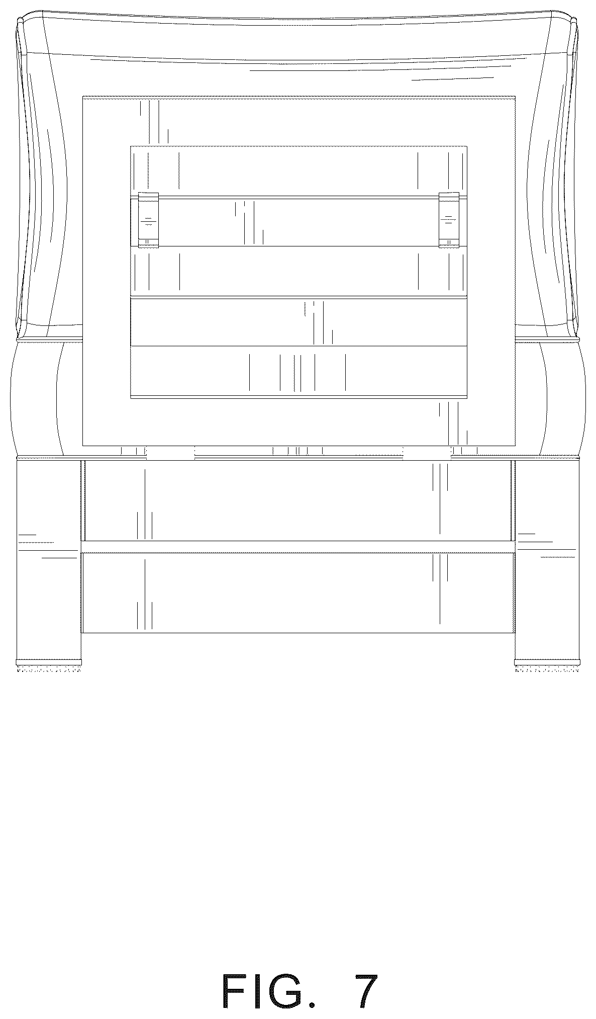Patent USD1124682 Figure 7 – Sofa set with side tables