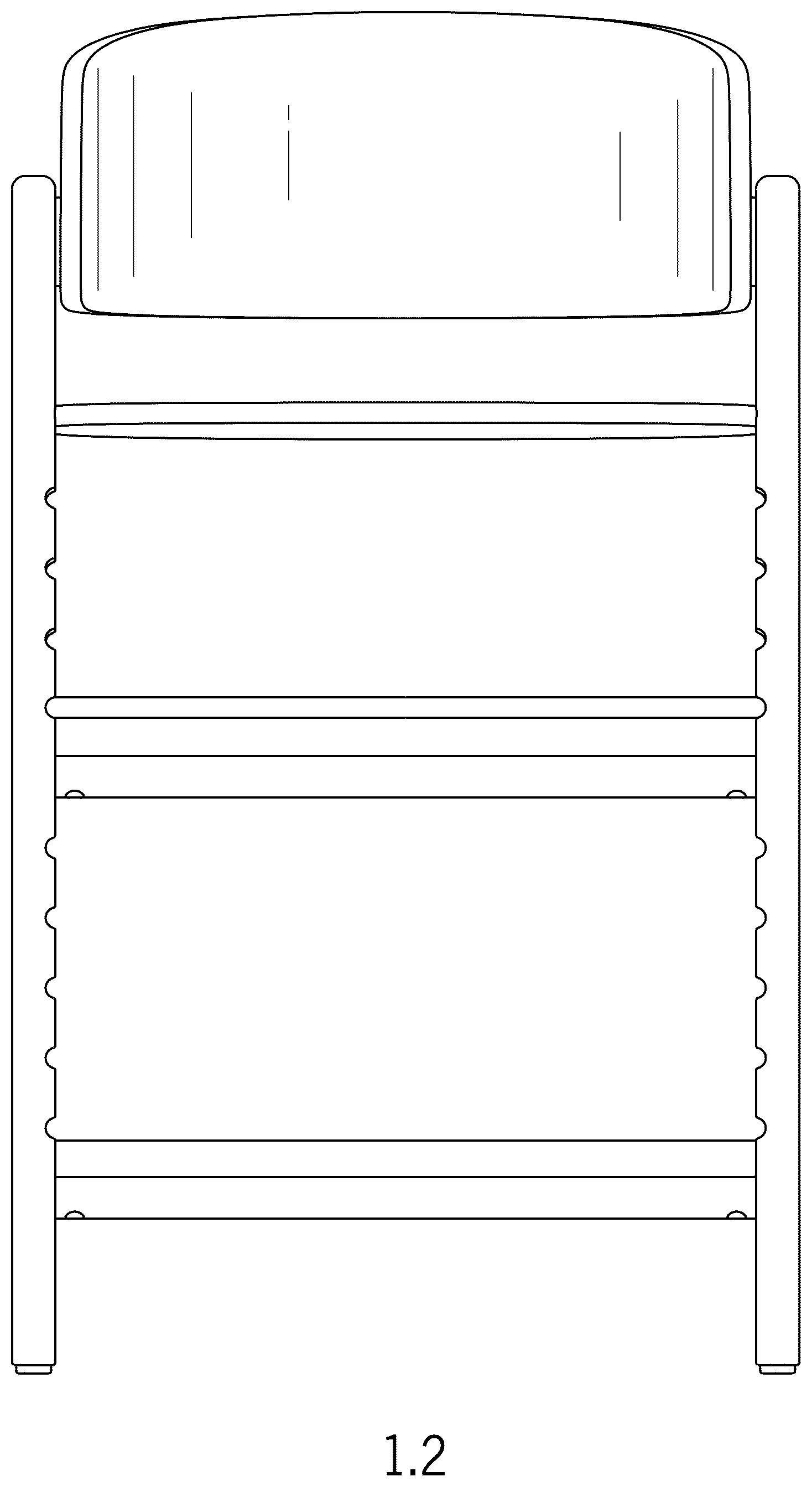 Patent USD1124683 Figure 2 – Infant's highchair