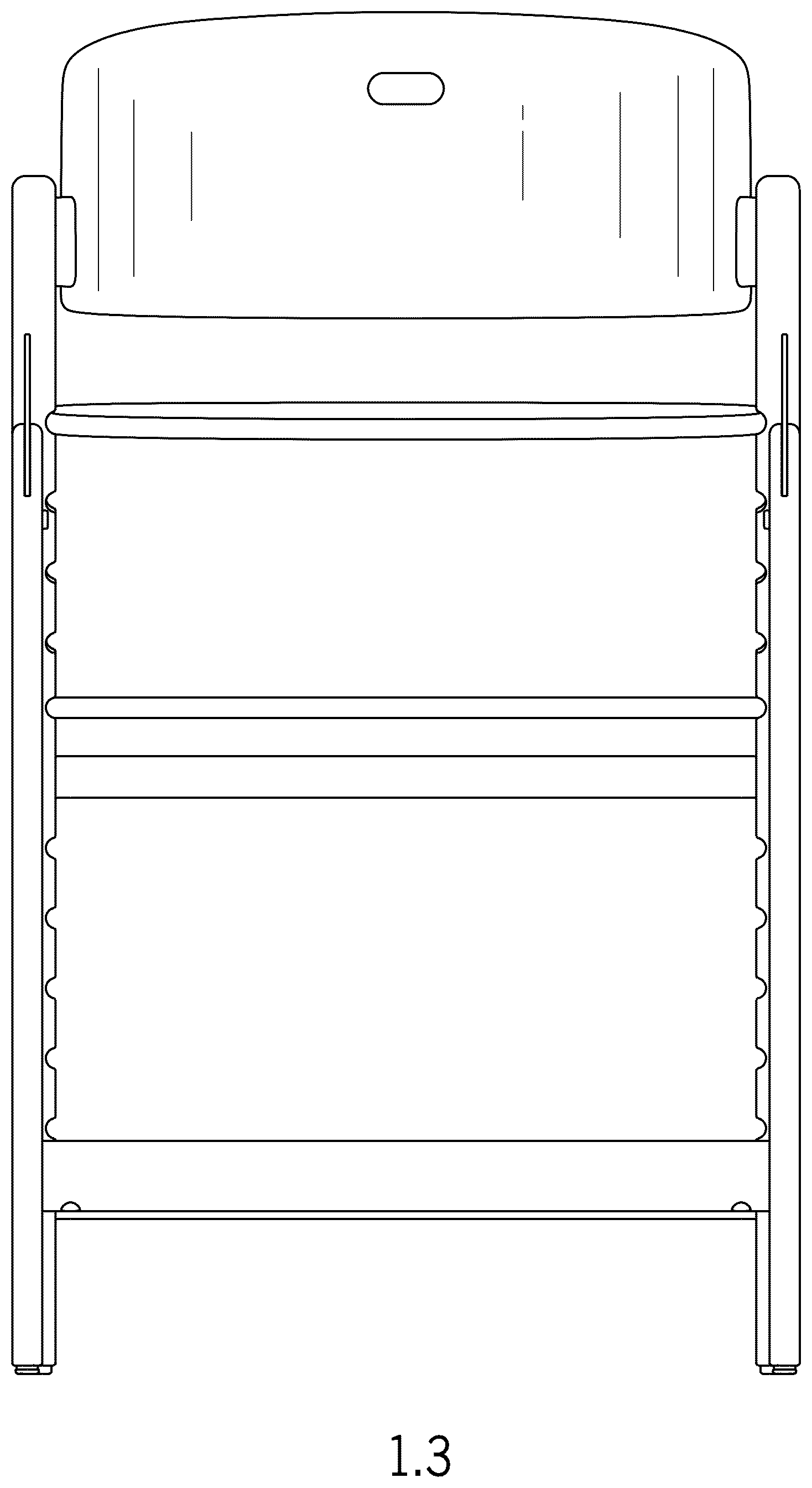 Patent USD1124683 Figure 3 – Infant's highchair