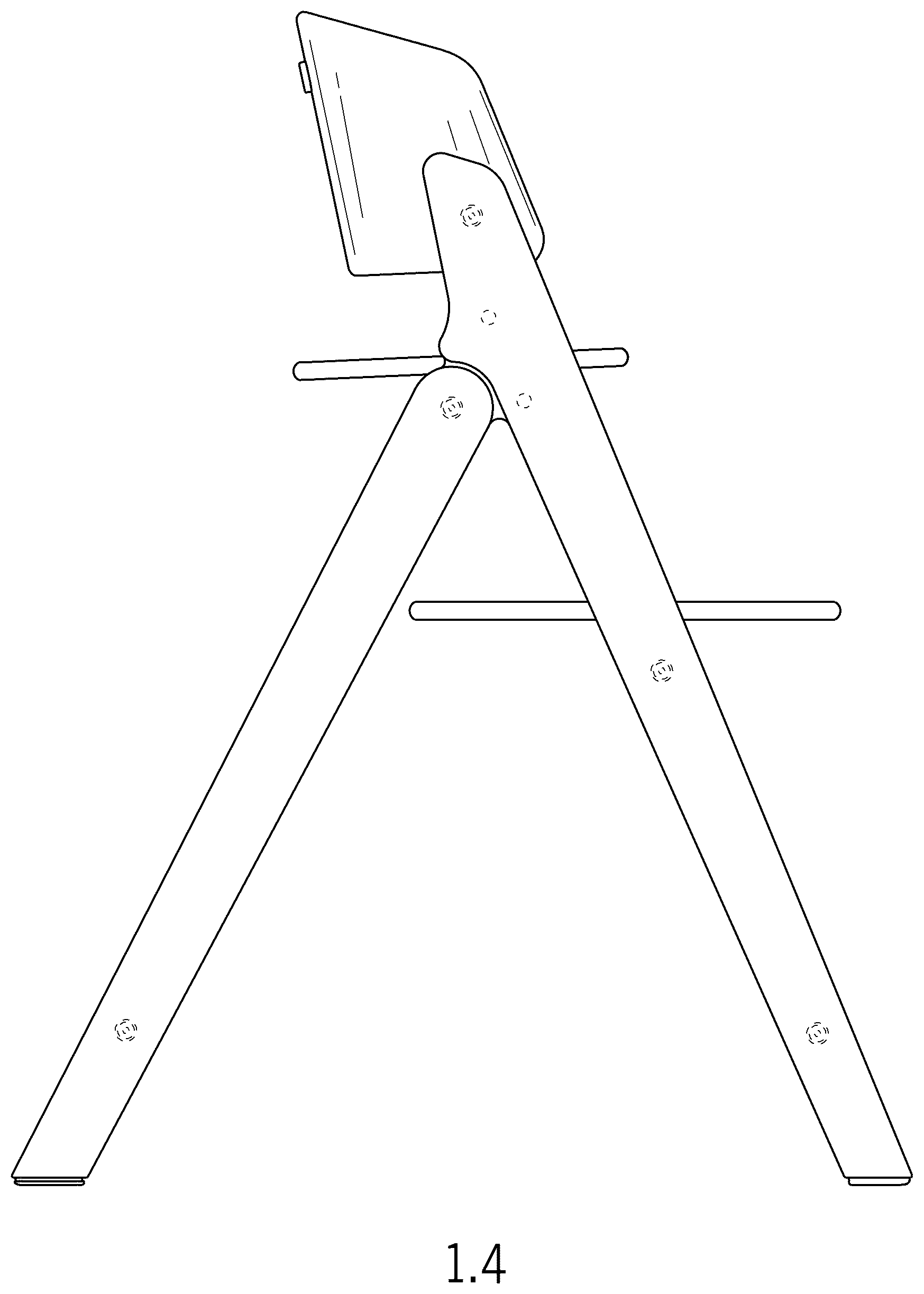 Patent USD1124683 Figure 4 – Infant's highchair