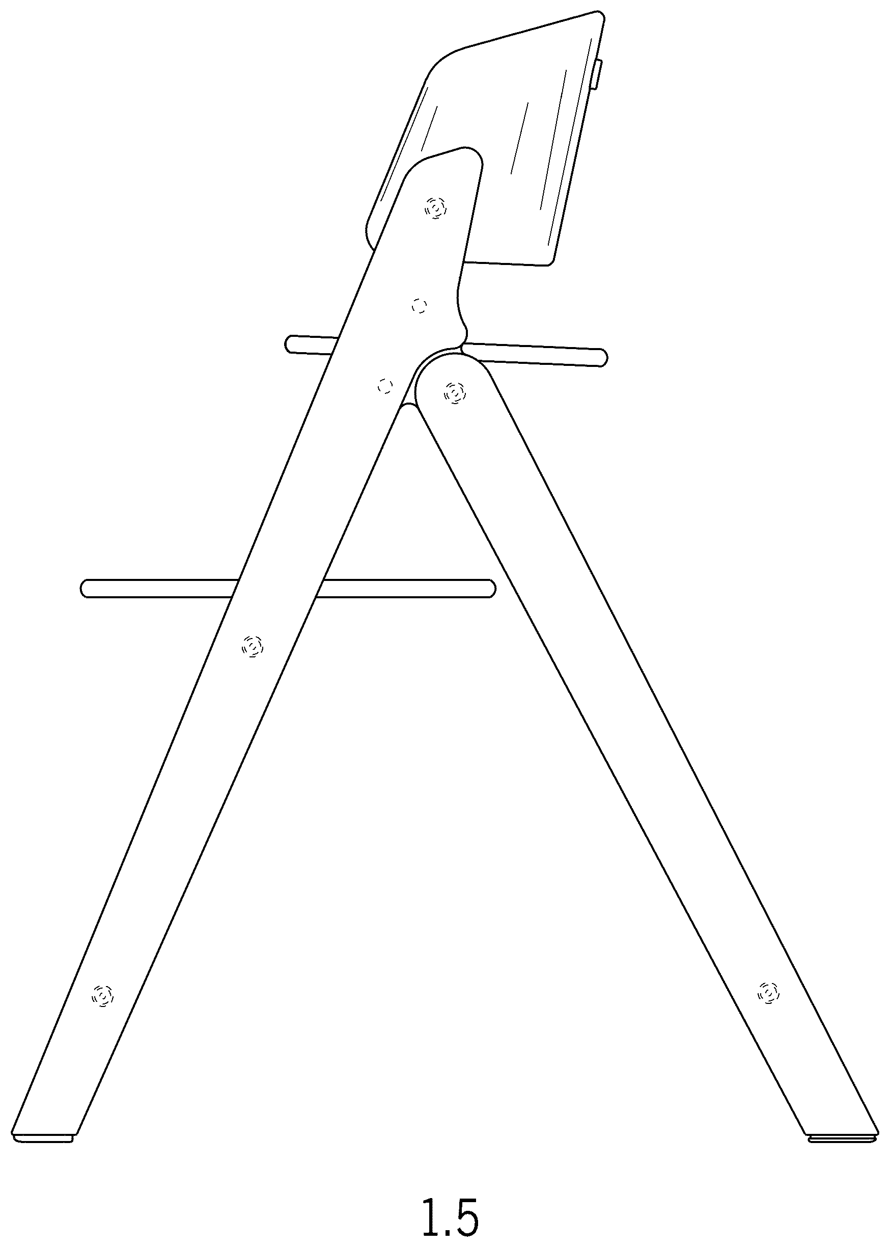 Patent USD1124683 Figure 5 – Infant's highchair