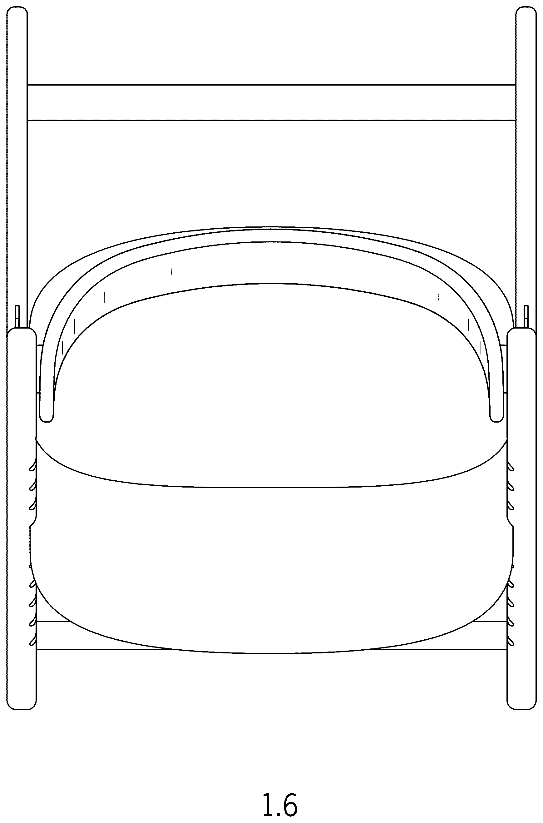 Patent USD1124683 Figure 6 – Infant's highchair