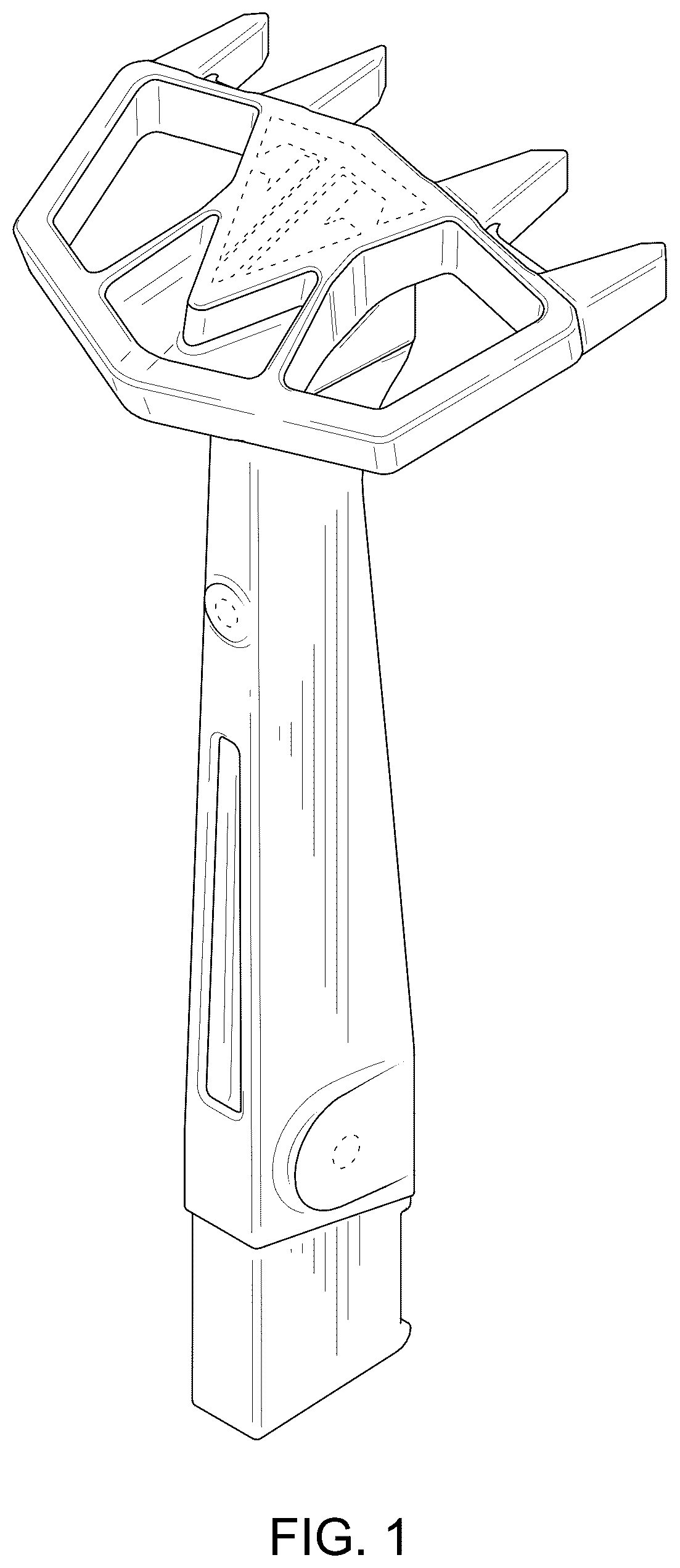 Patent USD1124684 — Tree saddle foot pad and post — Figure 1