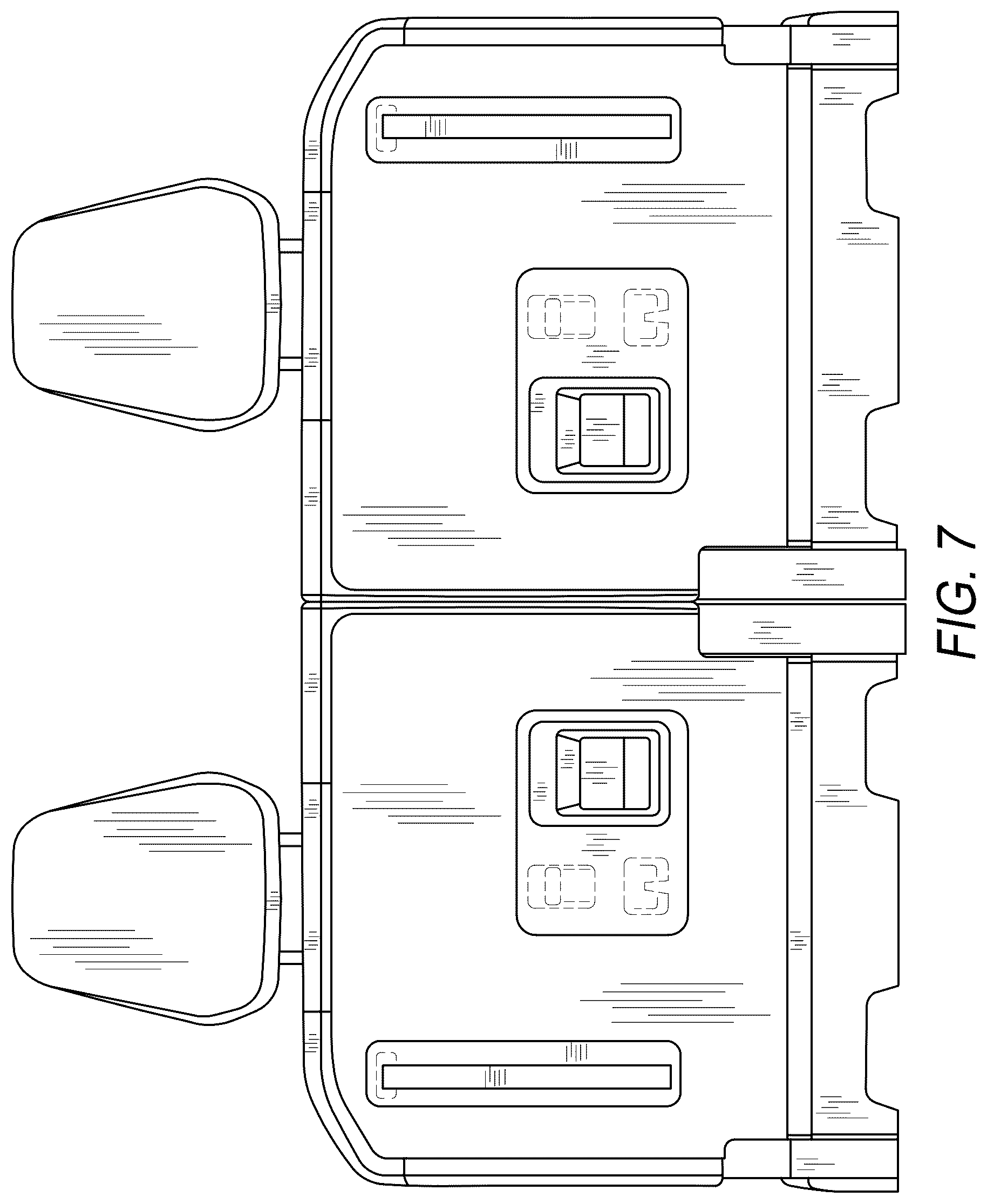 Patent USD1124686 Figure 7 – Reconfigurable seat and headrests for automobile