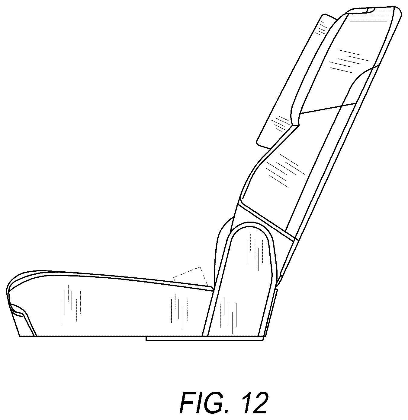 Patent USD1124686 Figure 12 – Reconfigurable seat and headrests for automobile