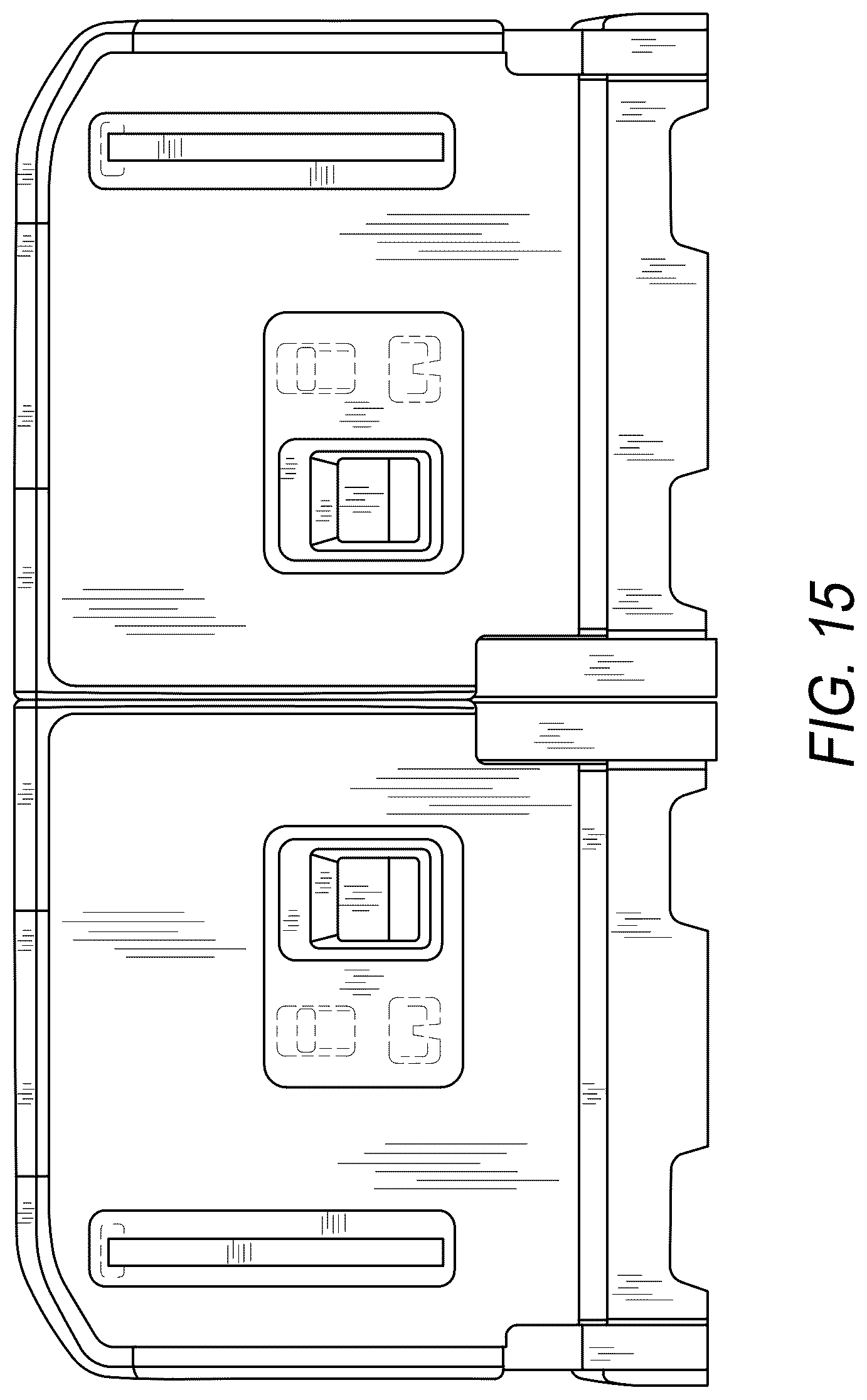 Patent USD1124686 Figure 15 – Reconfigurable seat and headrests for automobile