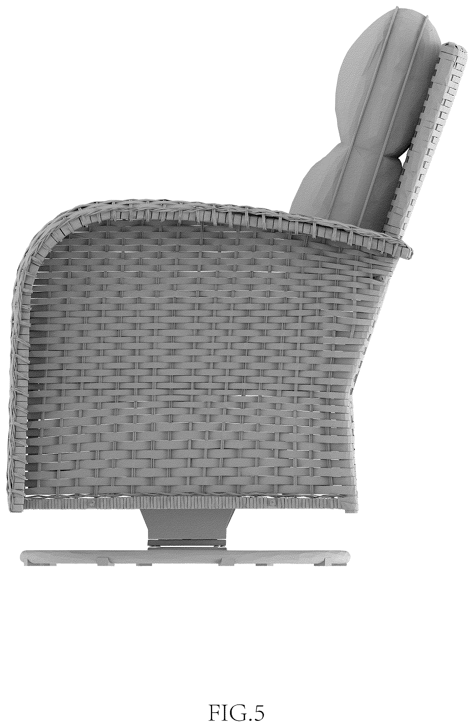 Patent USD1124687 Figure 5 – Chair
