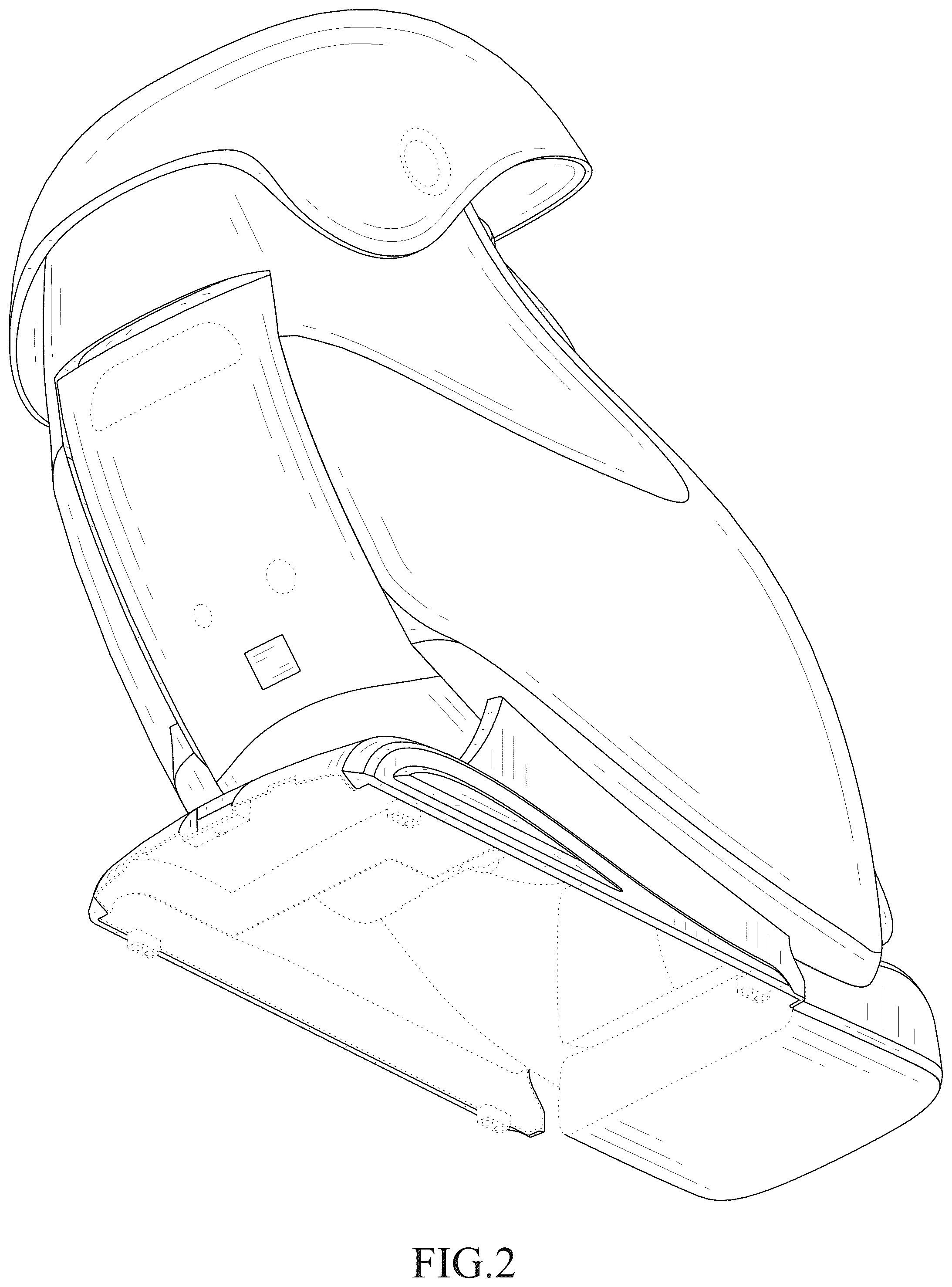 Patent USD1124689 Figure 2 – Massage chair