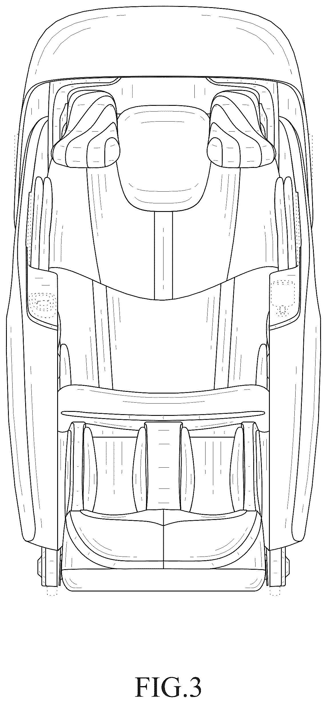 Patent USD1124689 Figure 3 – Massage chair