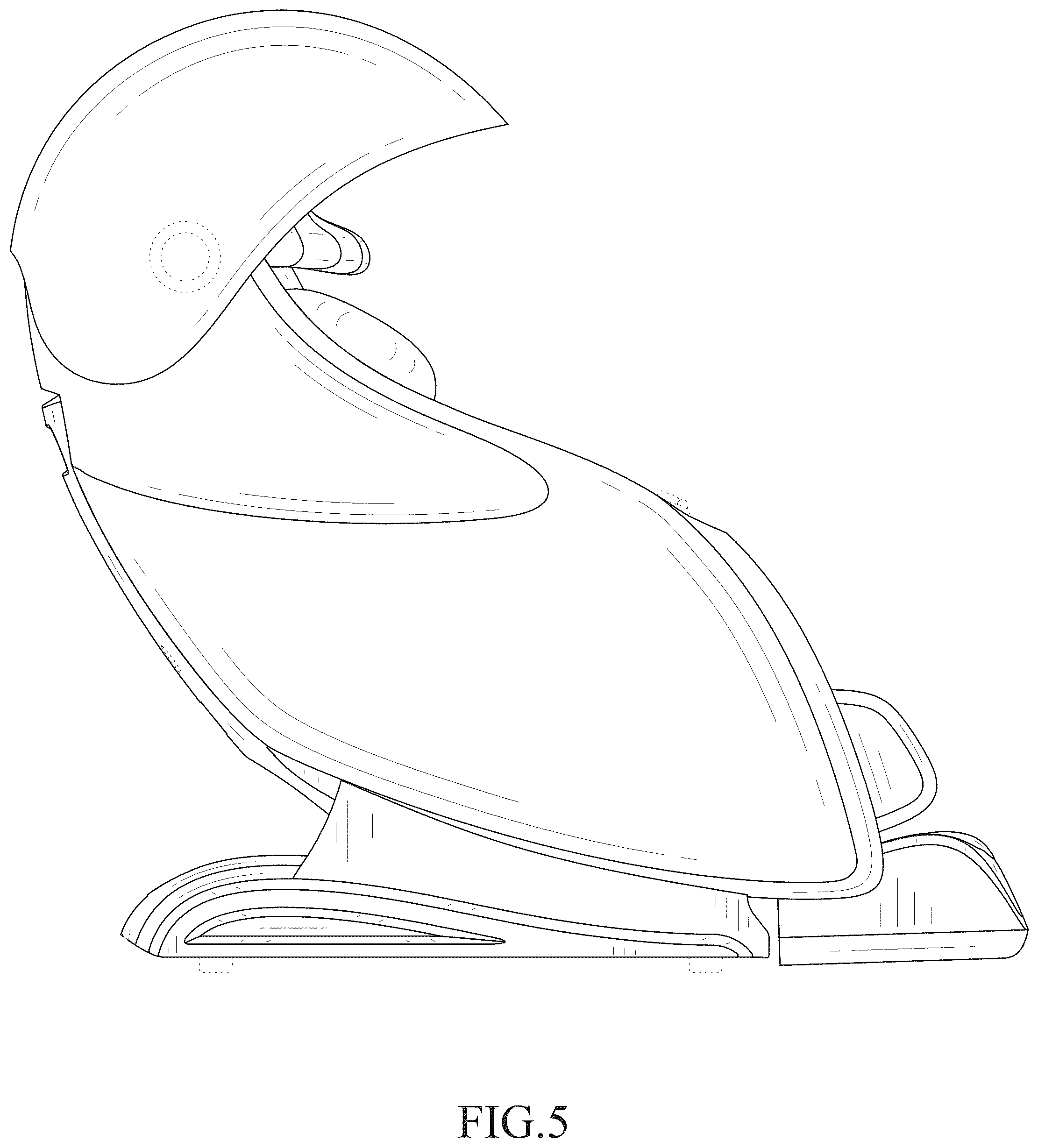 Patent USD1124689 Figure 5 – Massage chair