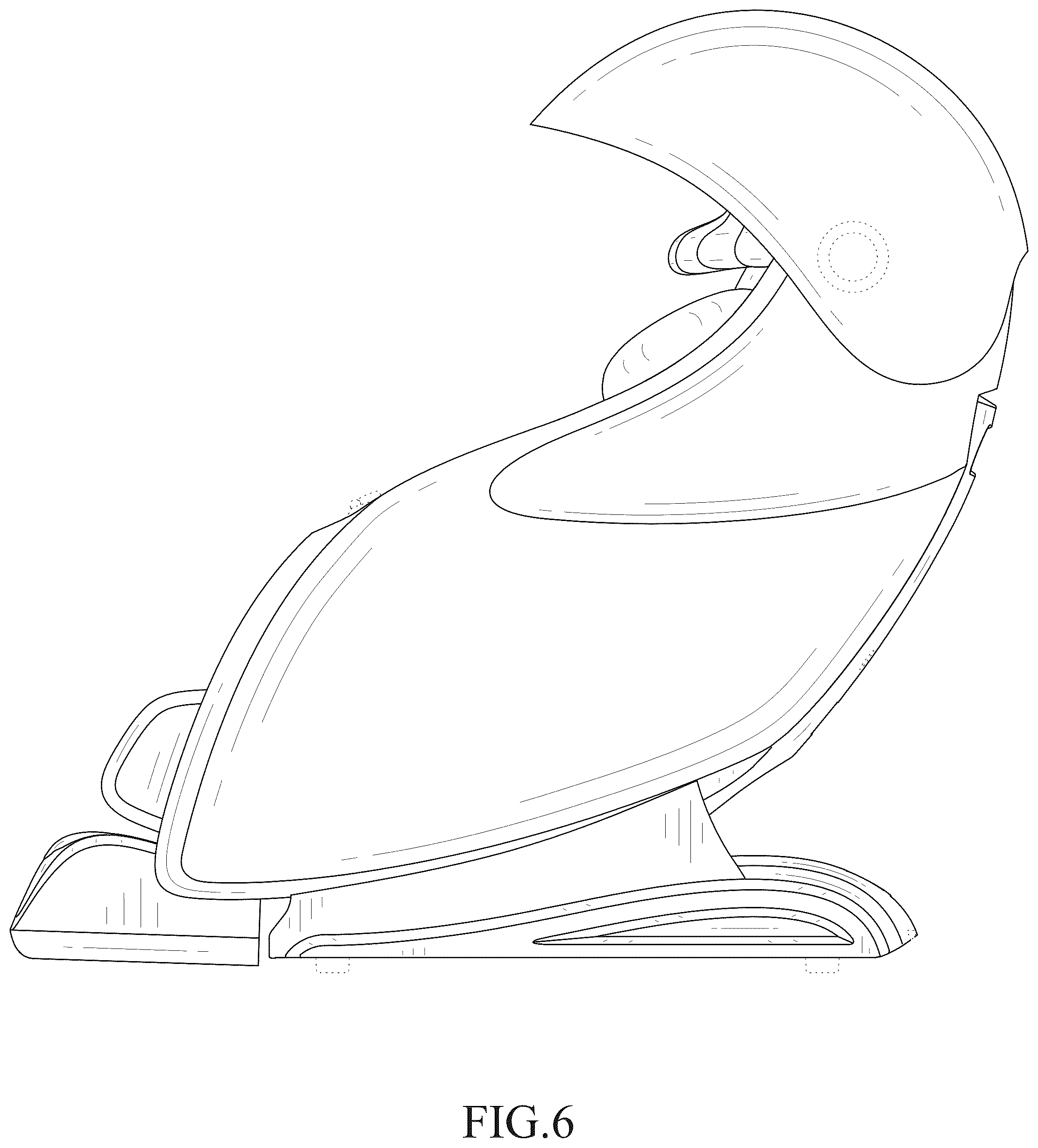 Patent USD1124689 Figure 6 – Massage chair