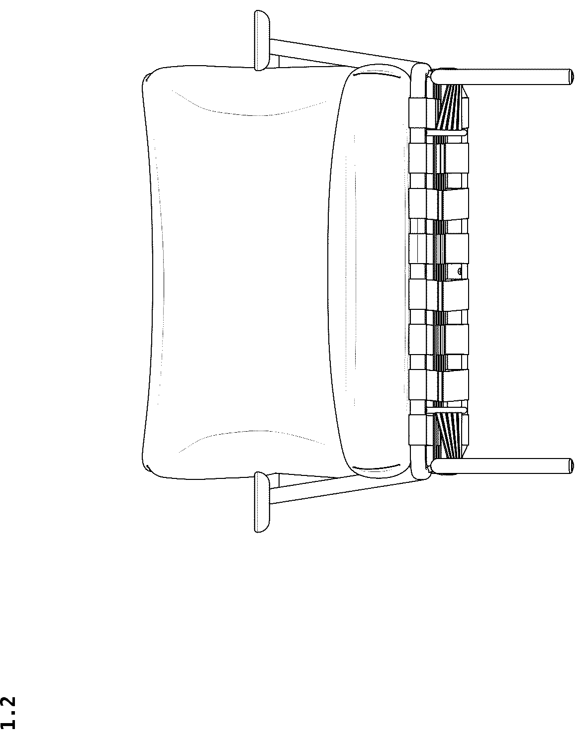 Patent USD1124690 Figure 2 – Armchair