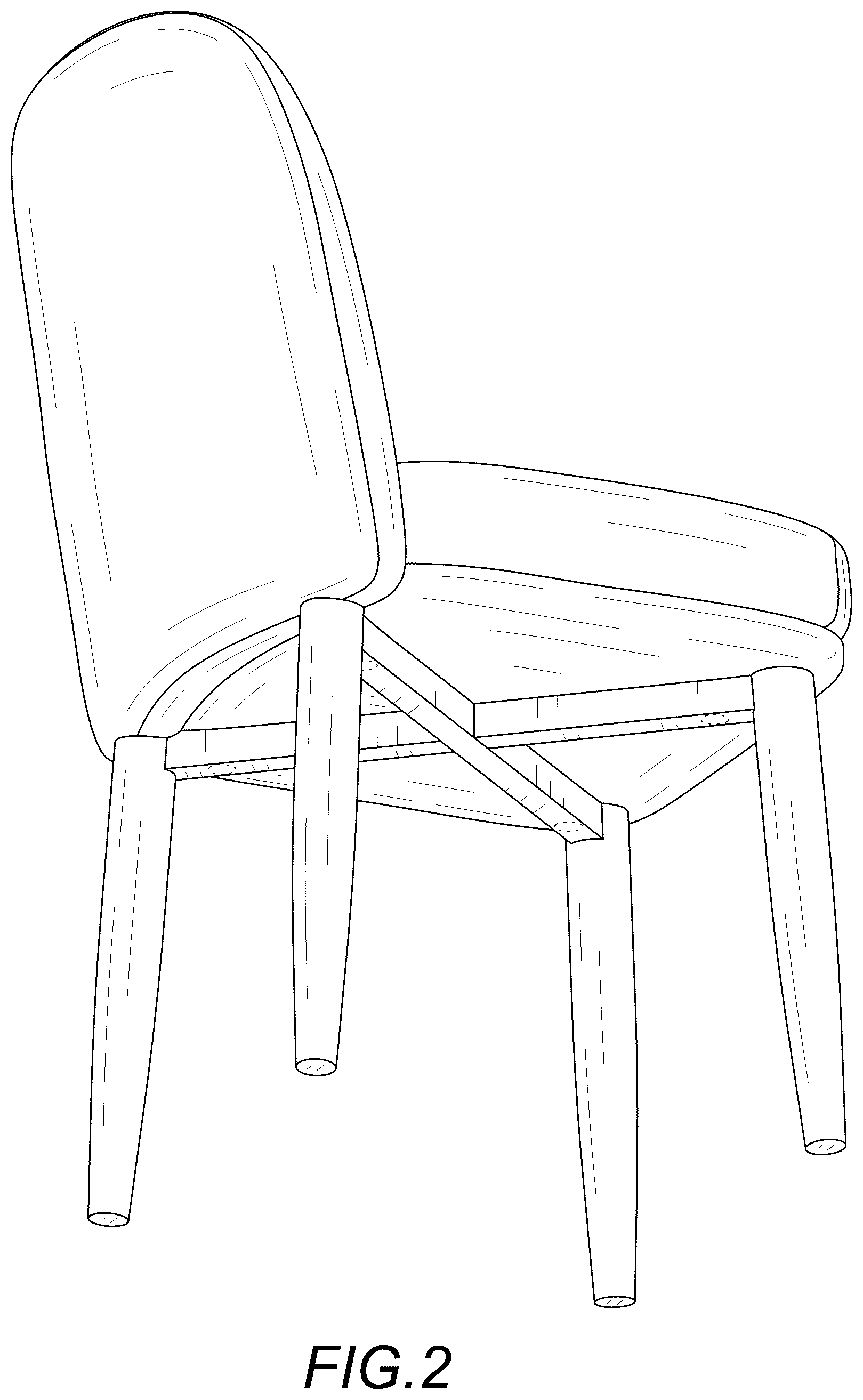 Patent USD1124692 Figure 2 – Chair