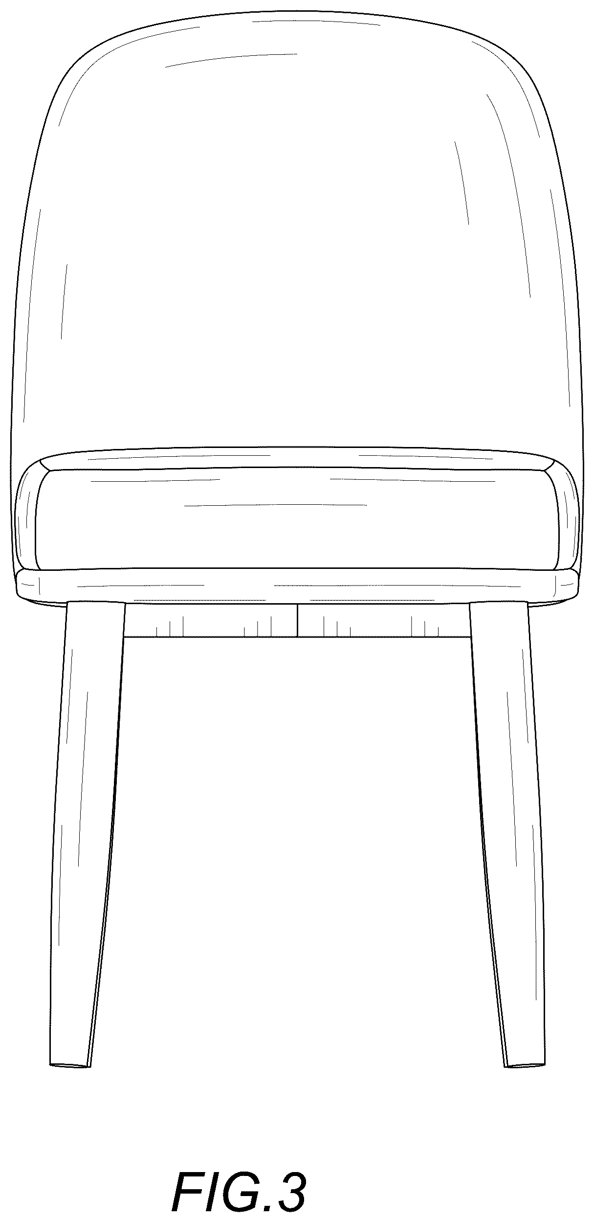 Patent USD1124692 Figure 3 – Chair