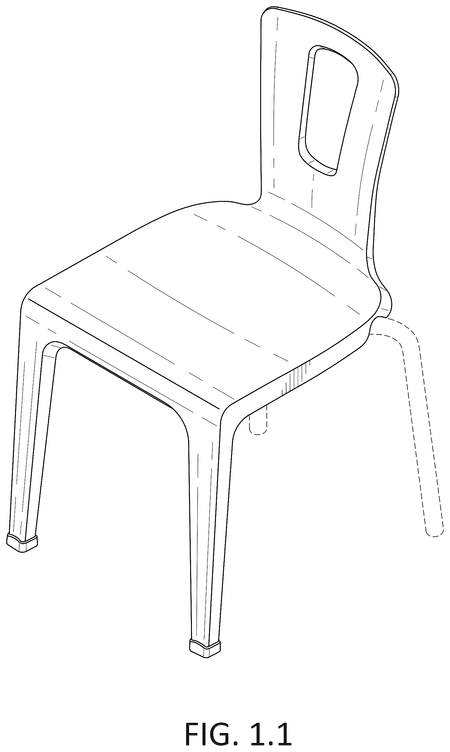 Patent USD1124694 Figure 1 – Chair