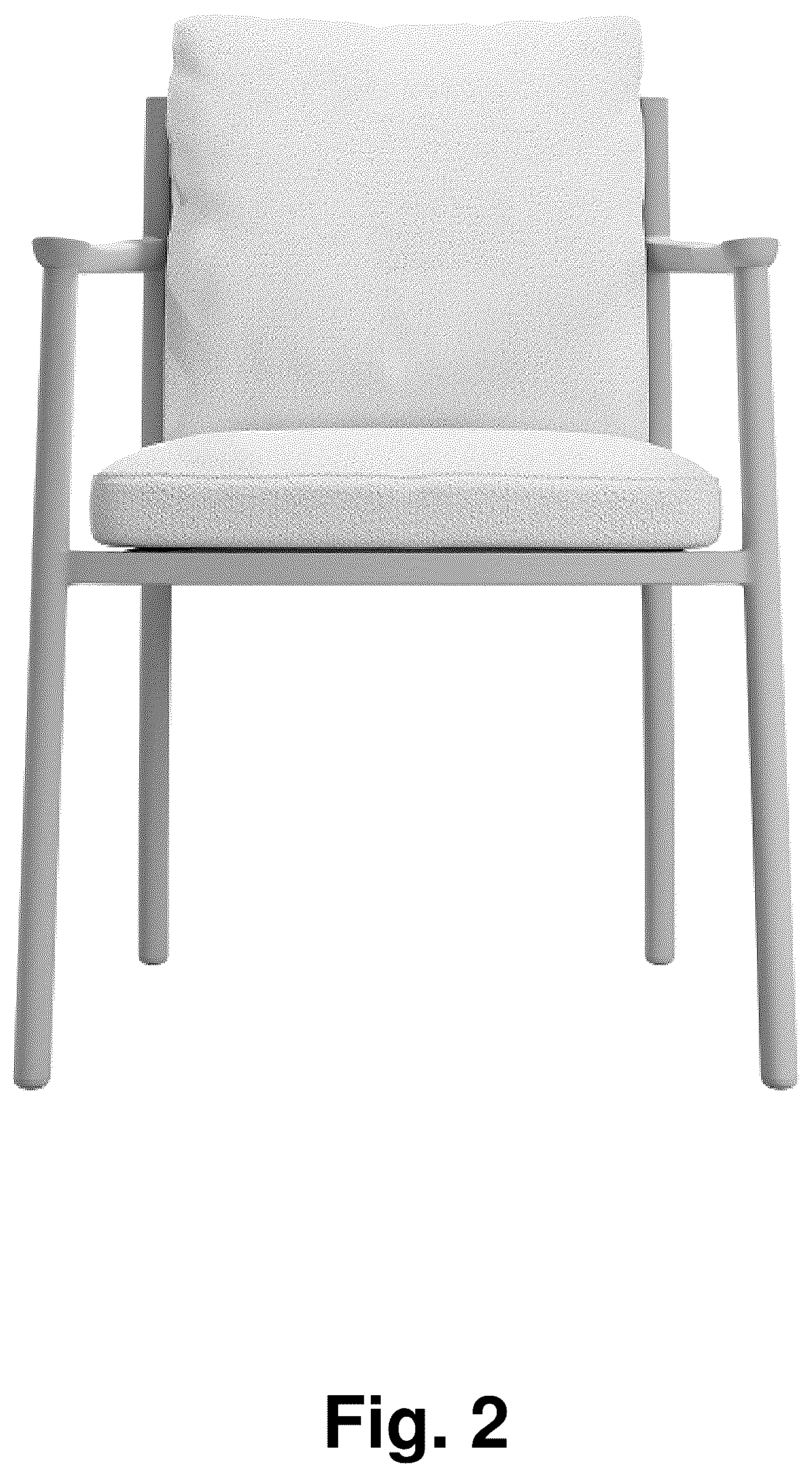 Patent USD1124696 Figure 2 – Armchair
