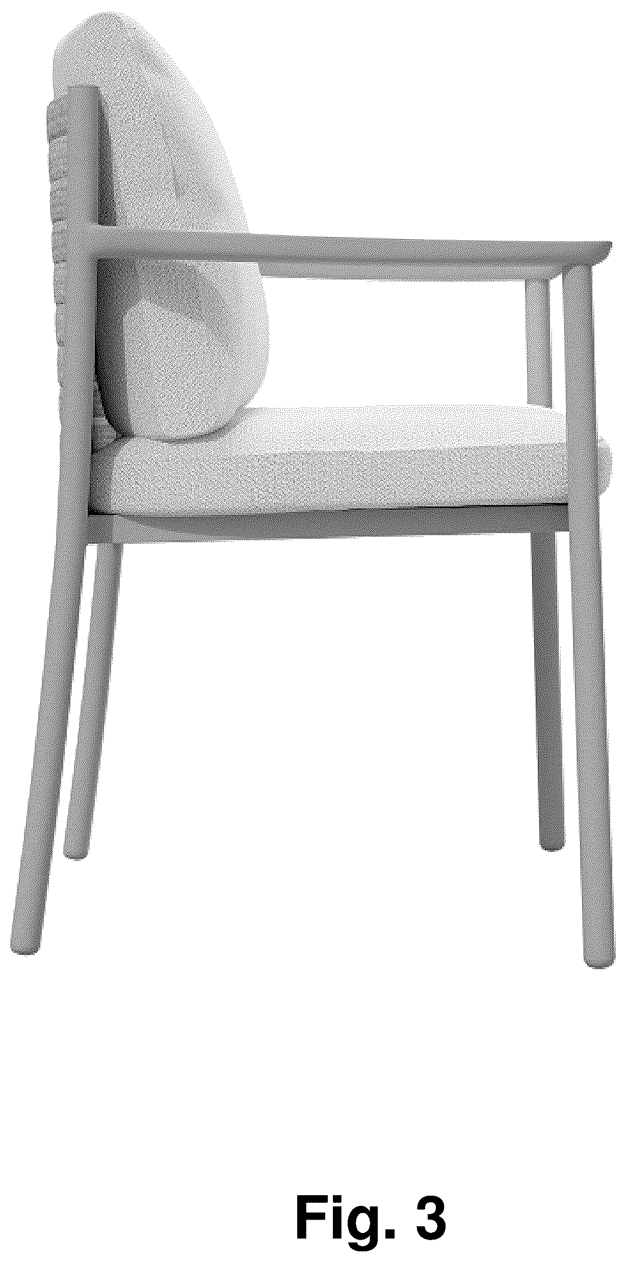 Patent USD1124696 Figure 3 – Armchair
