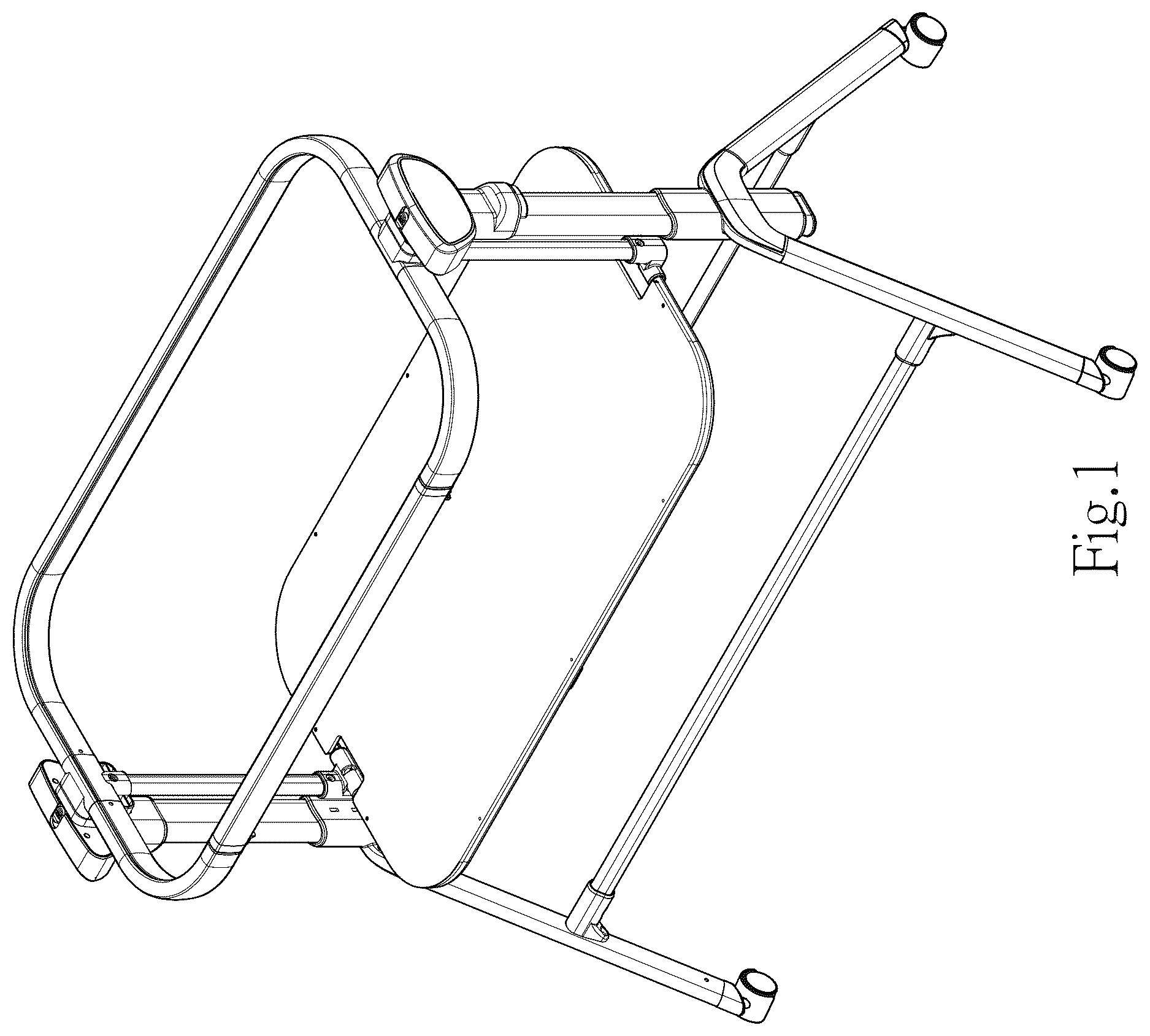 Patent USD1124698 Figure 1 – Baby rocking bassinet
